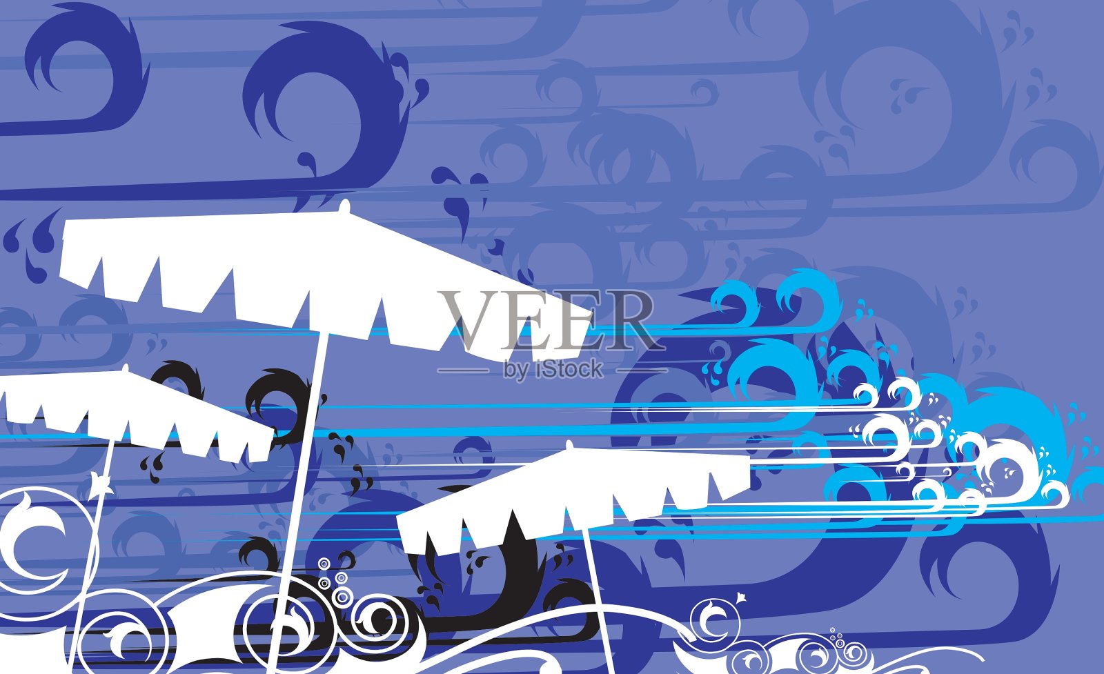 海滩插画图片素材