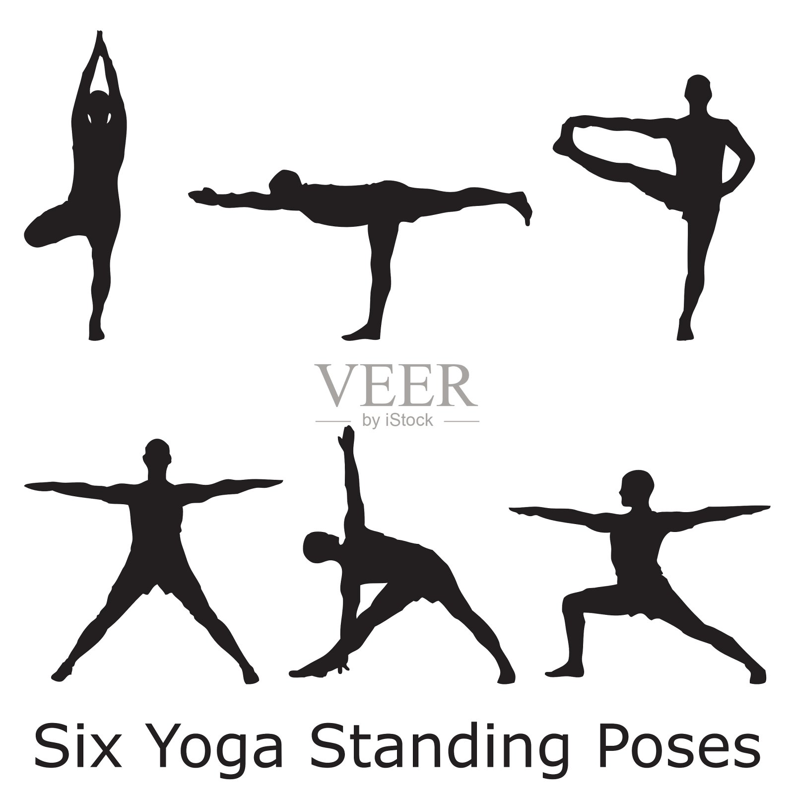 瑜伽排名插画图片素材