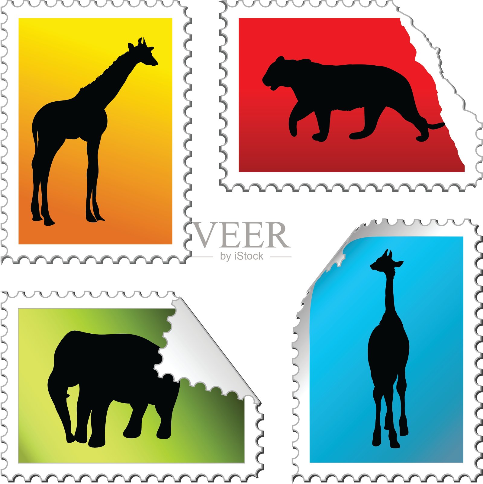 safari贴纸插画图片素材