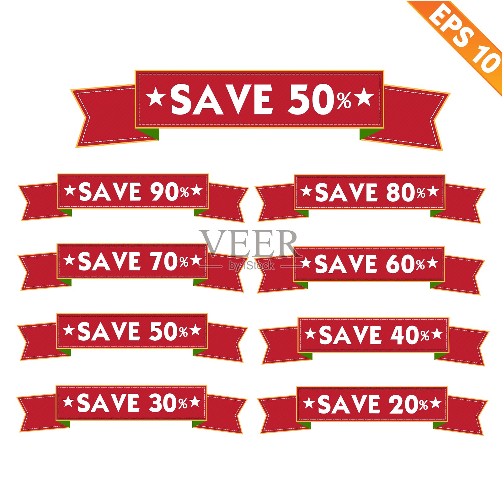 标签缝模板保存标签- - EPS10设计模板素材