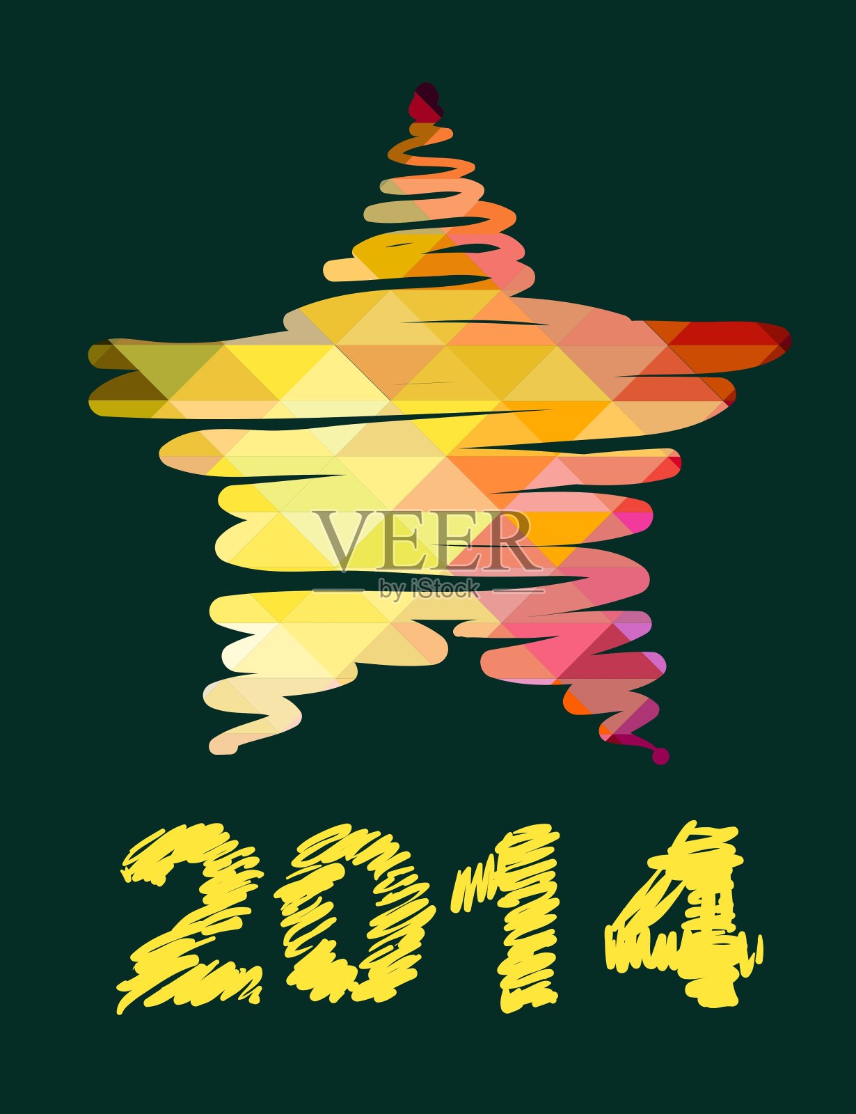 圣诞贺卡设计插画图片素材