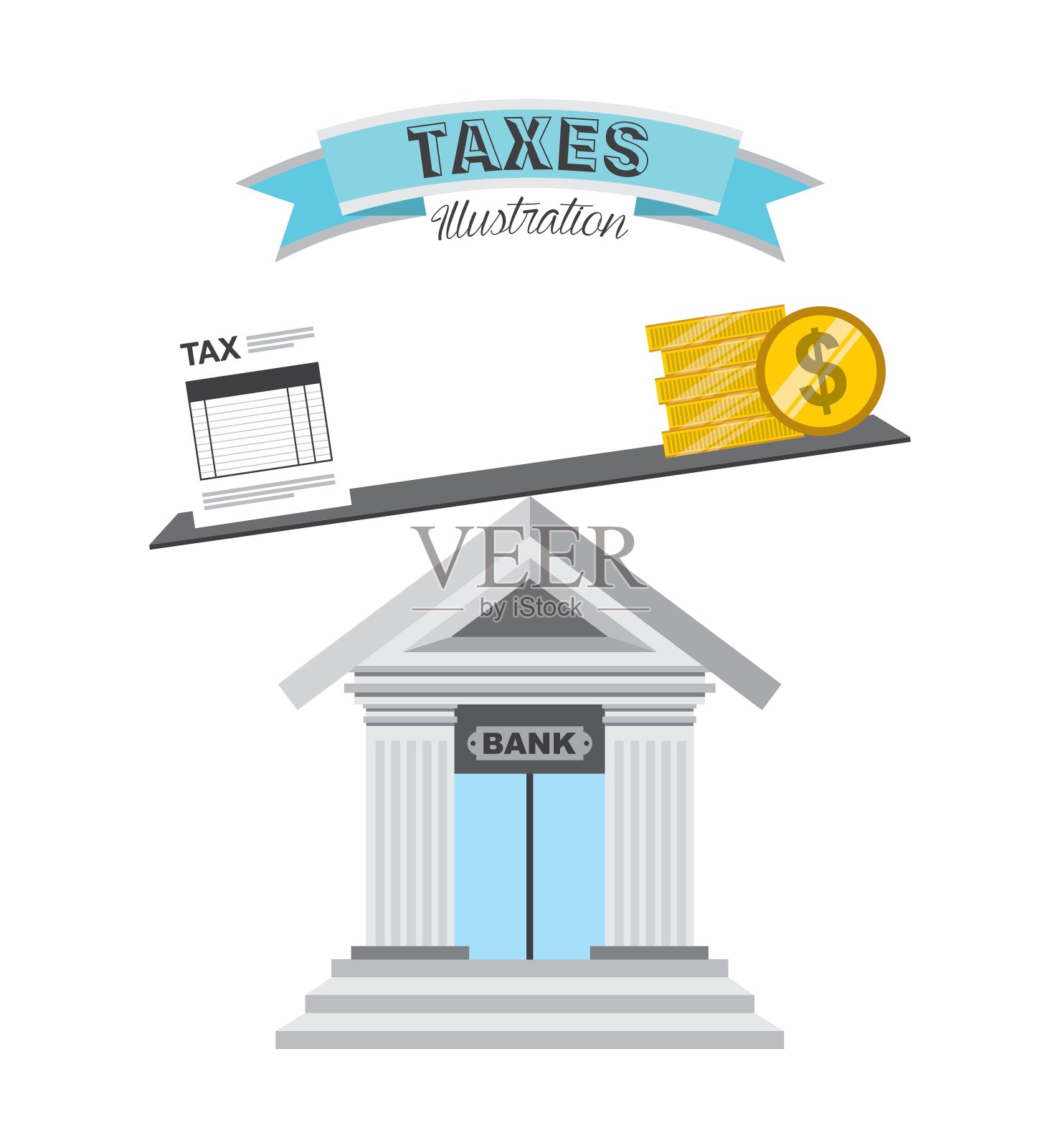 税收的概念设计元素图片