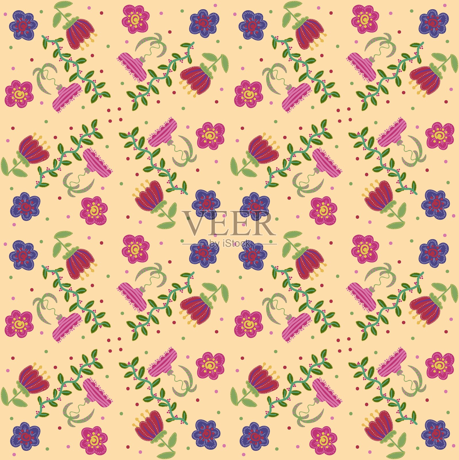 花的背景设计插画图片素材