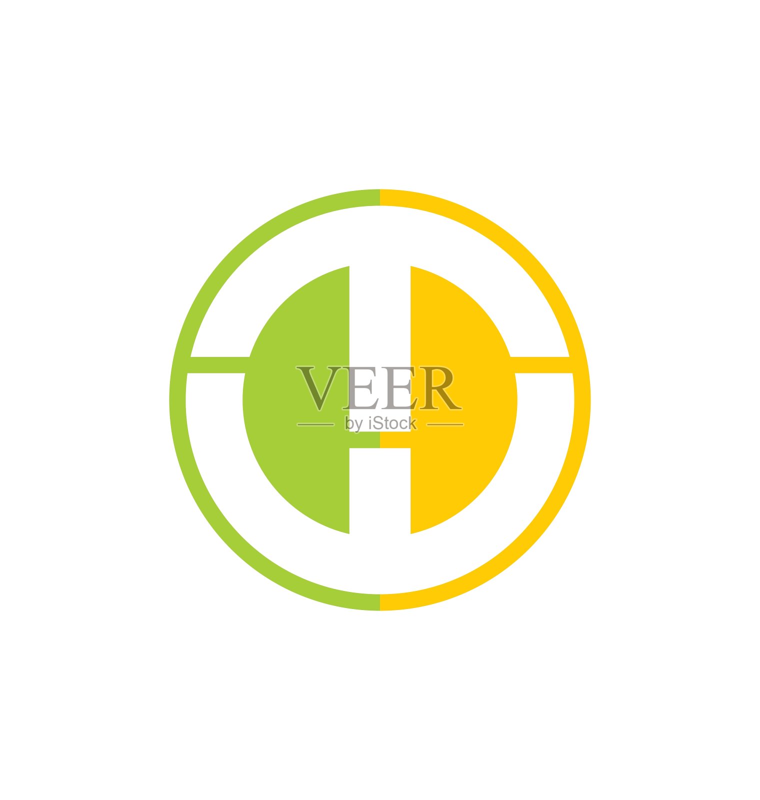 圆形抽象技术标志设计元素图片