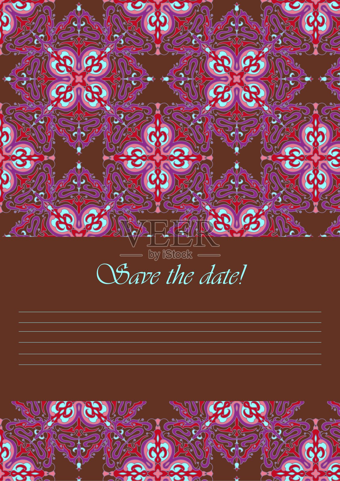 模板颜色曼荼罗在意大利马乔利卡风格设计模板素材