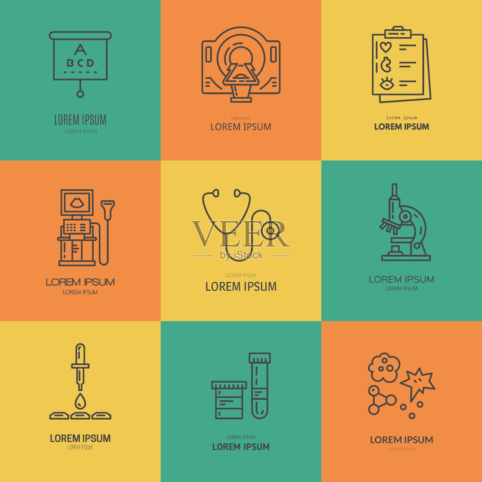 医药标签插画图片素材