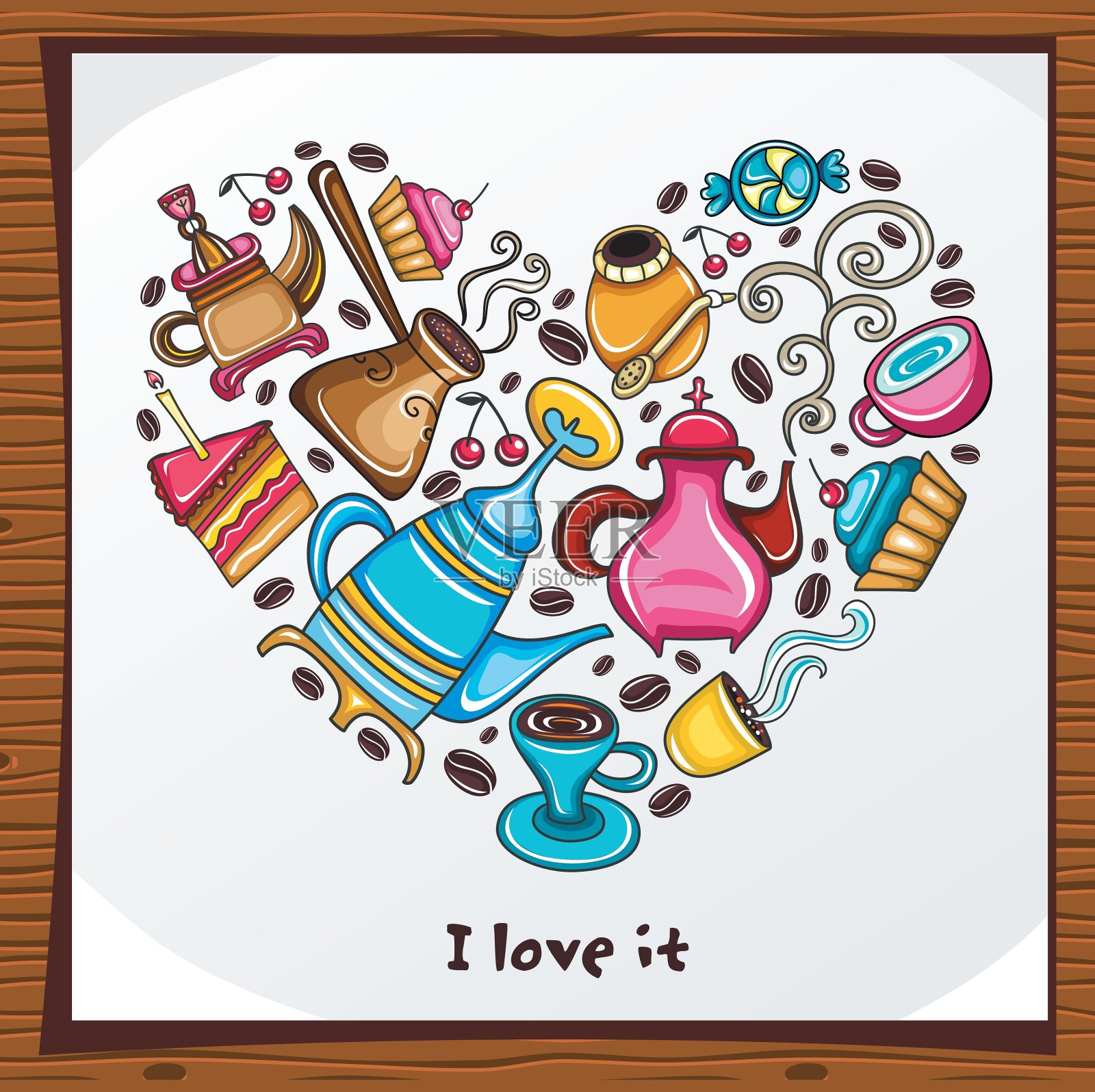 咖啡爱好者的场景插画图片素材