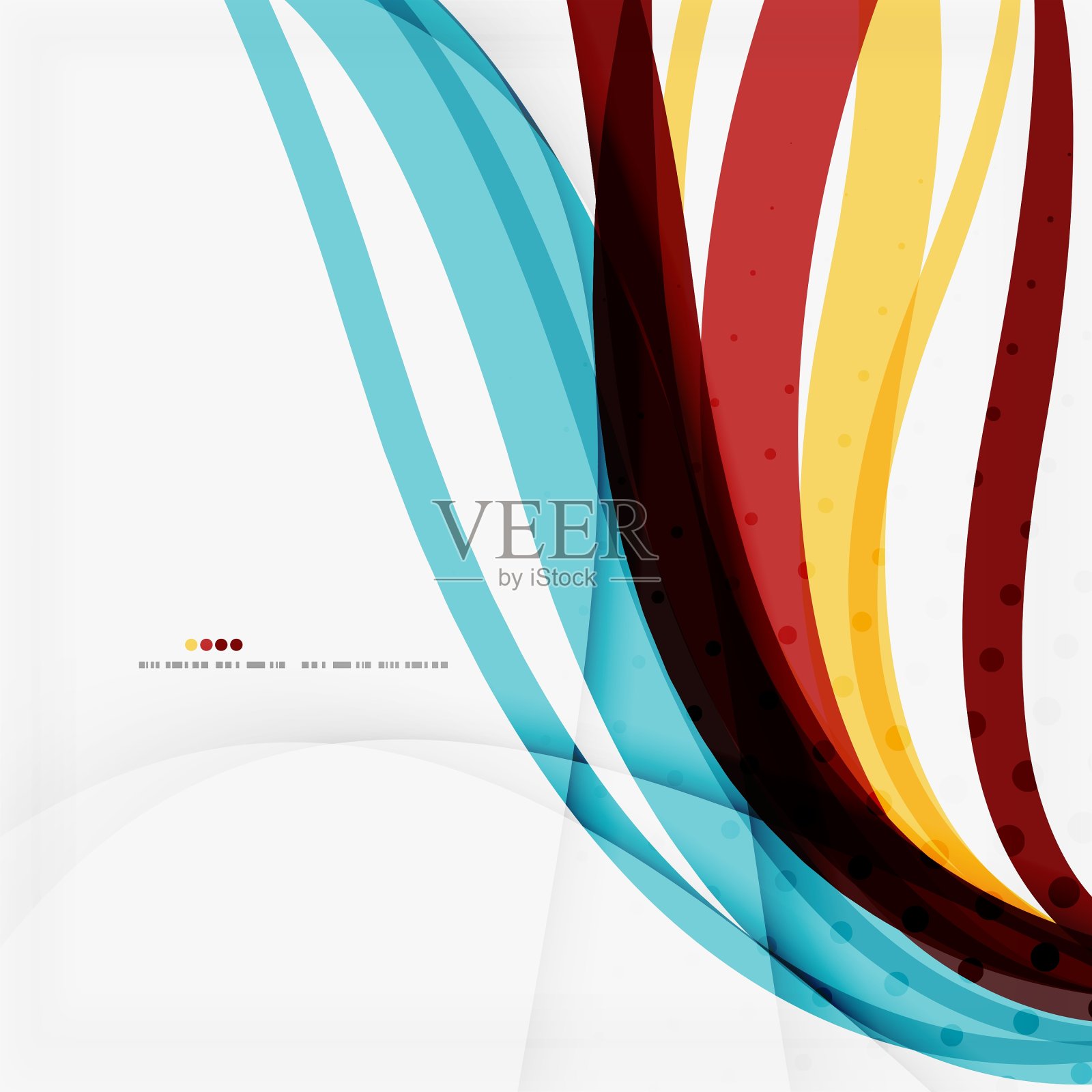 现代蓝色和橙色的色彩构成插画图片素材