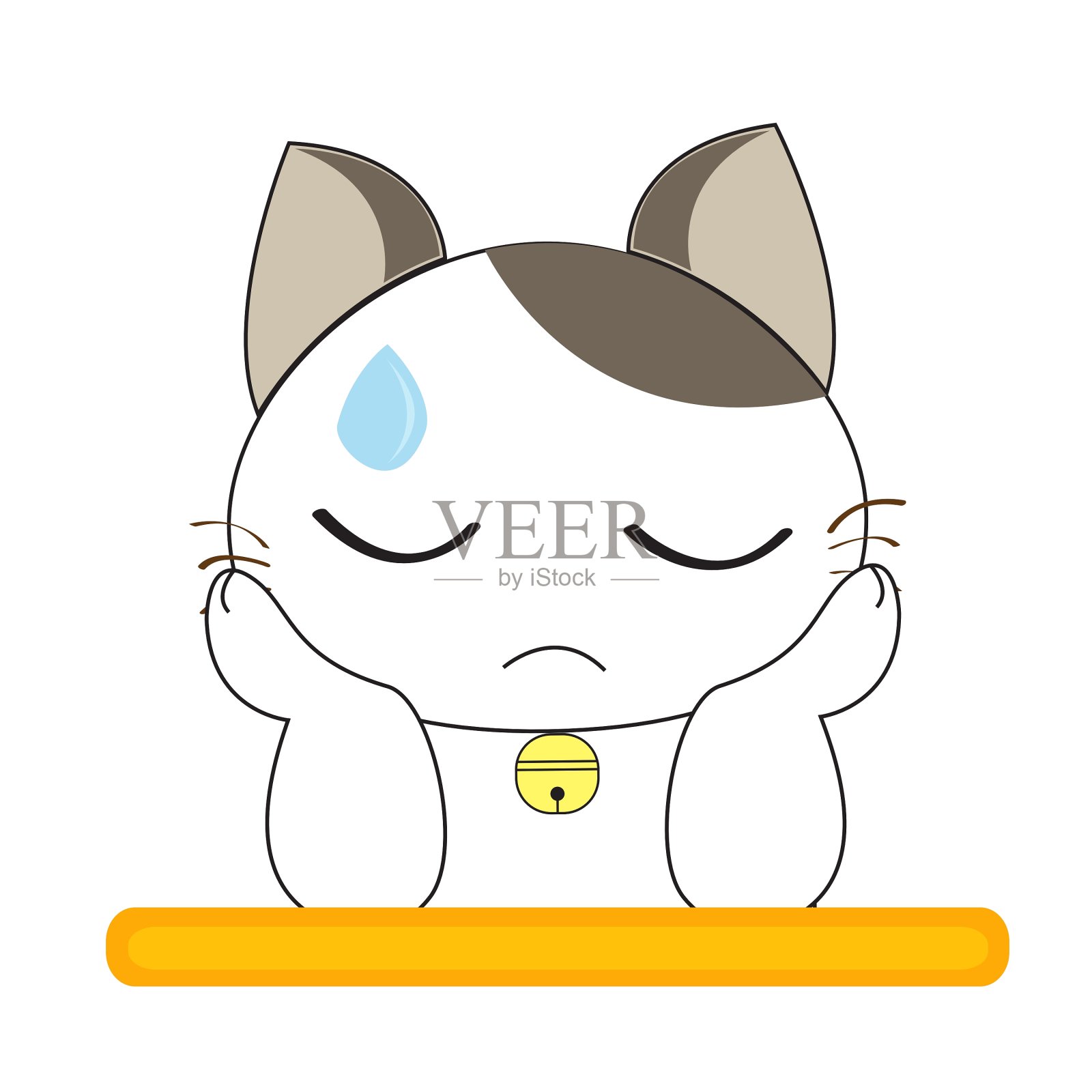 可爱的猫的性格设计元素图片