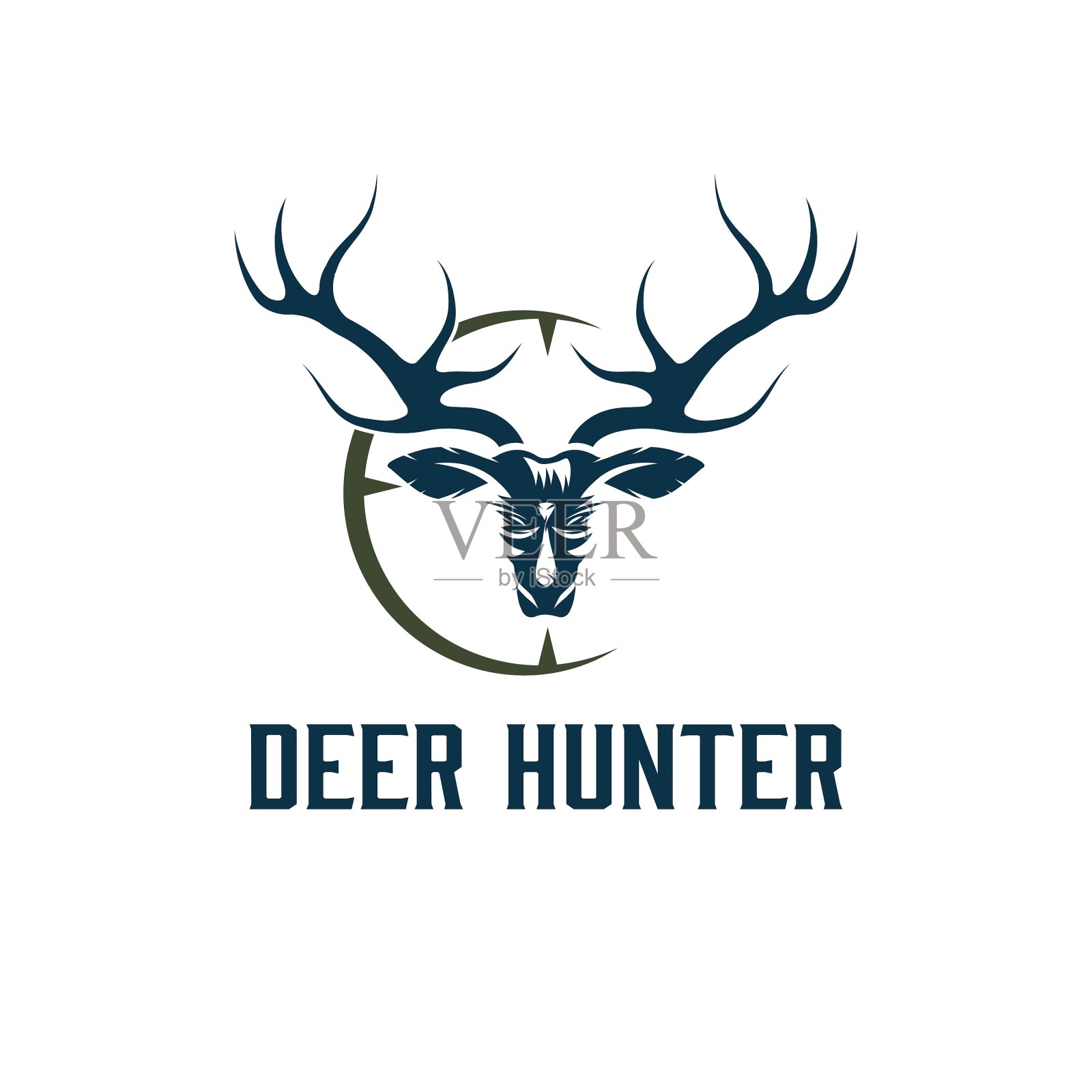 猎鹿人设计模板插画图片素材
