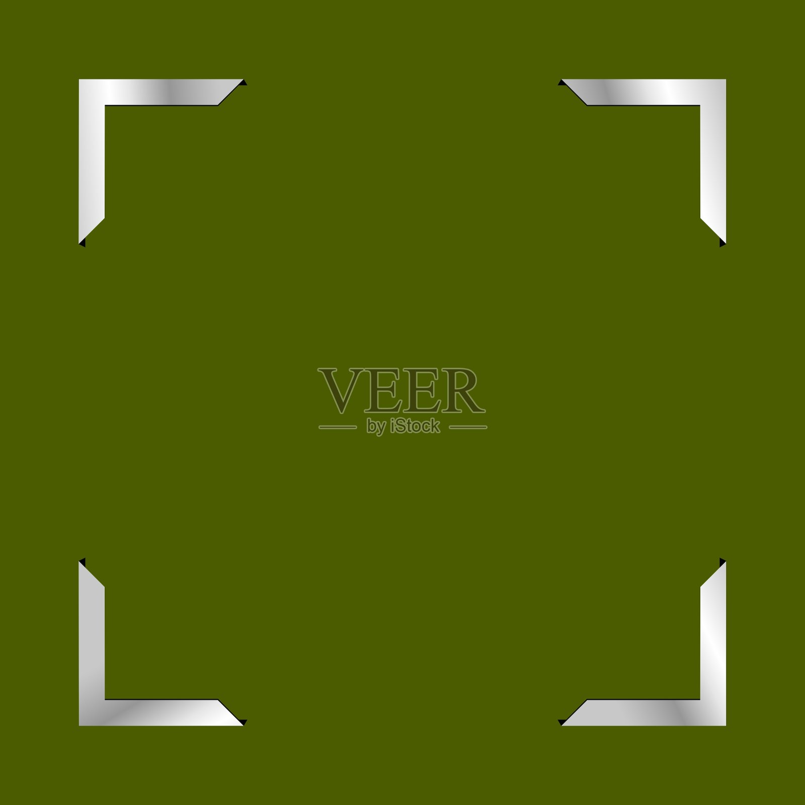 相框绿色插画图片素材