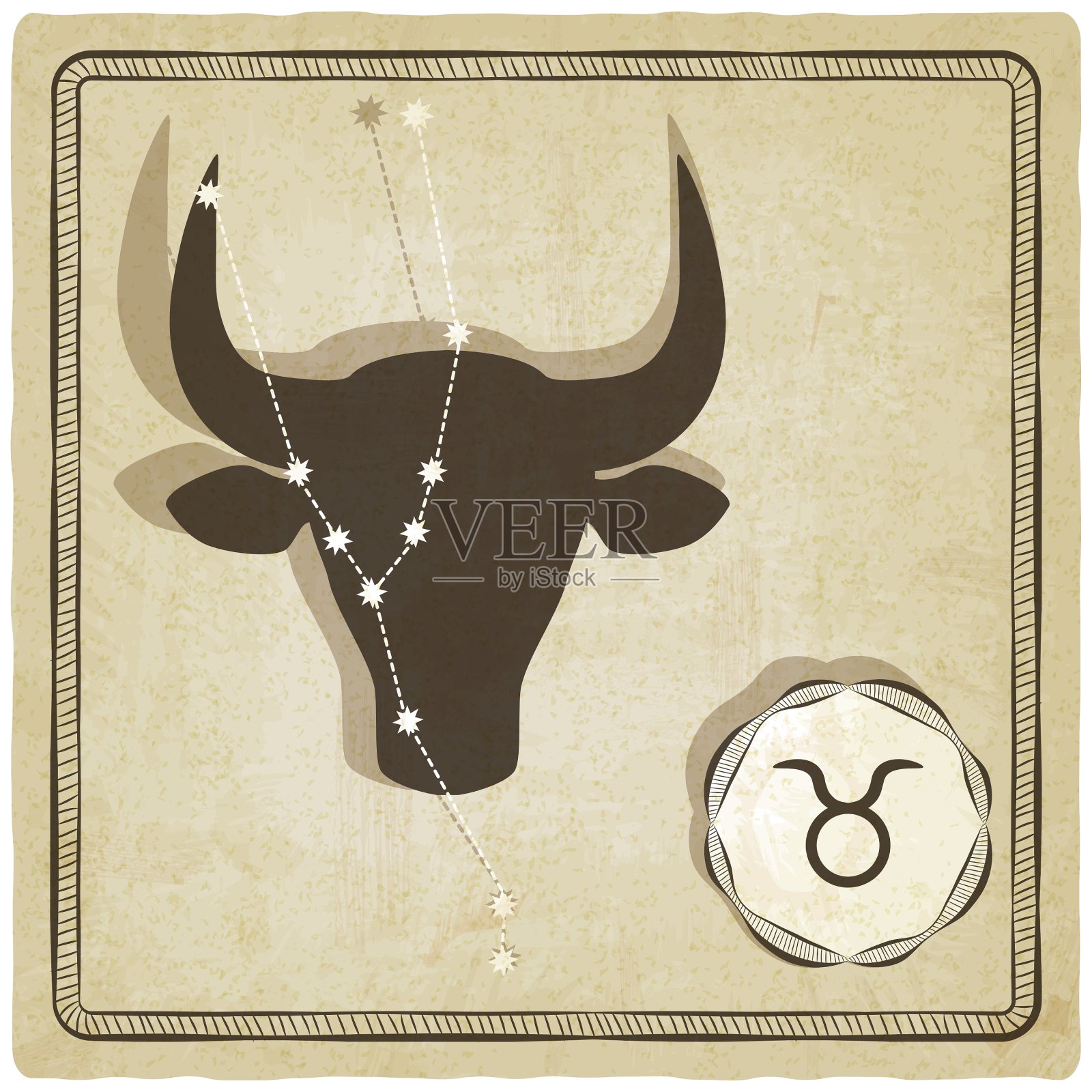 星座-金牛座插画图片素材