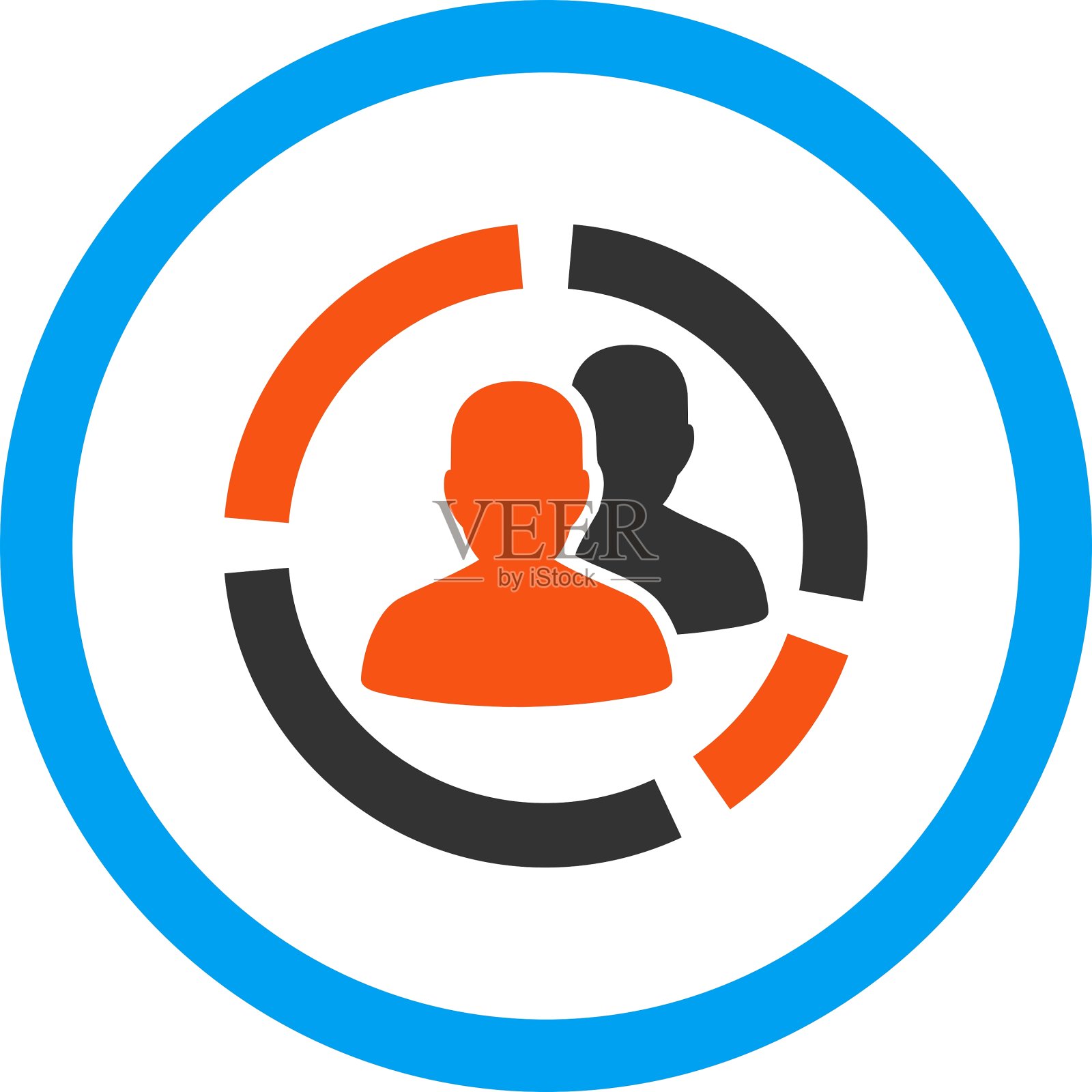 病人图圆角图标插画图片素材