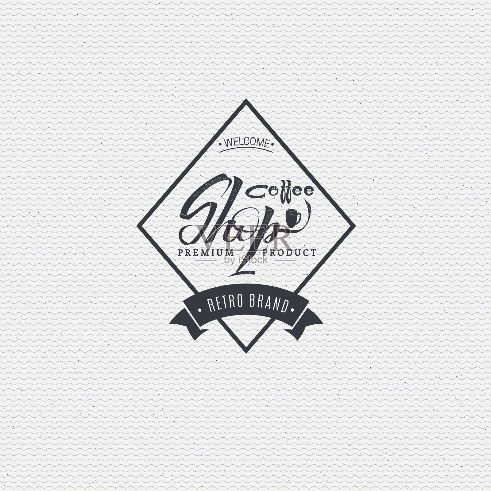 咖啡店-标牌可以用来做招牌插画图片素材