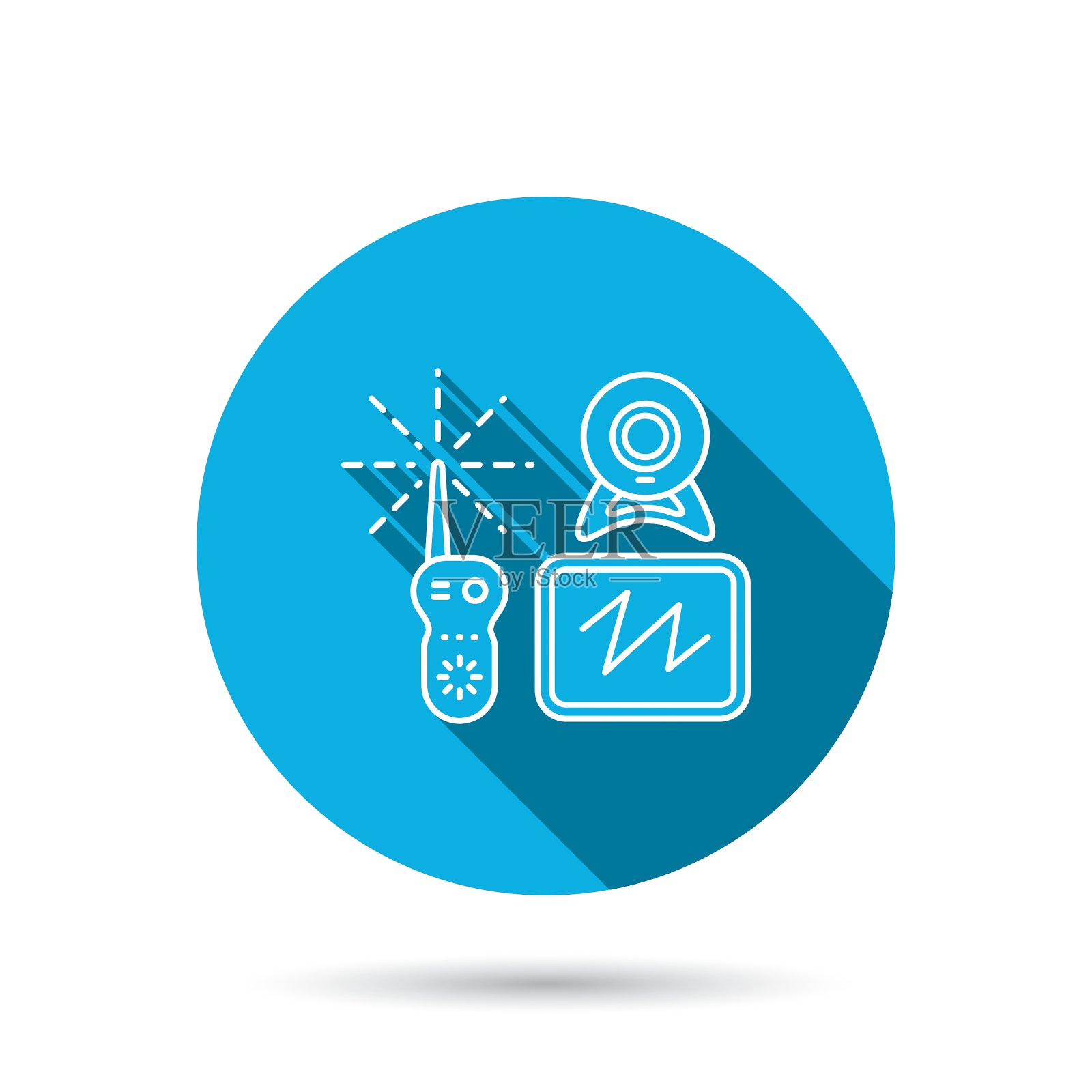 婴儿监视器图标新生儿信号视频保姆插画图片素材