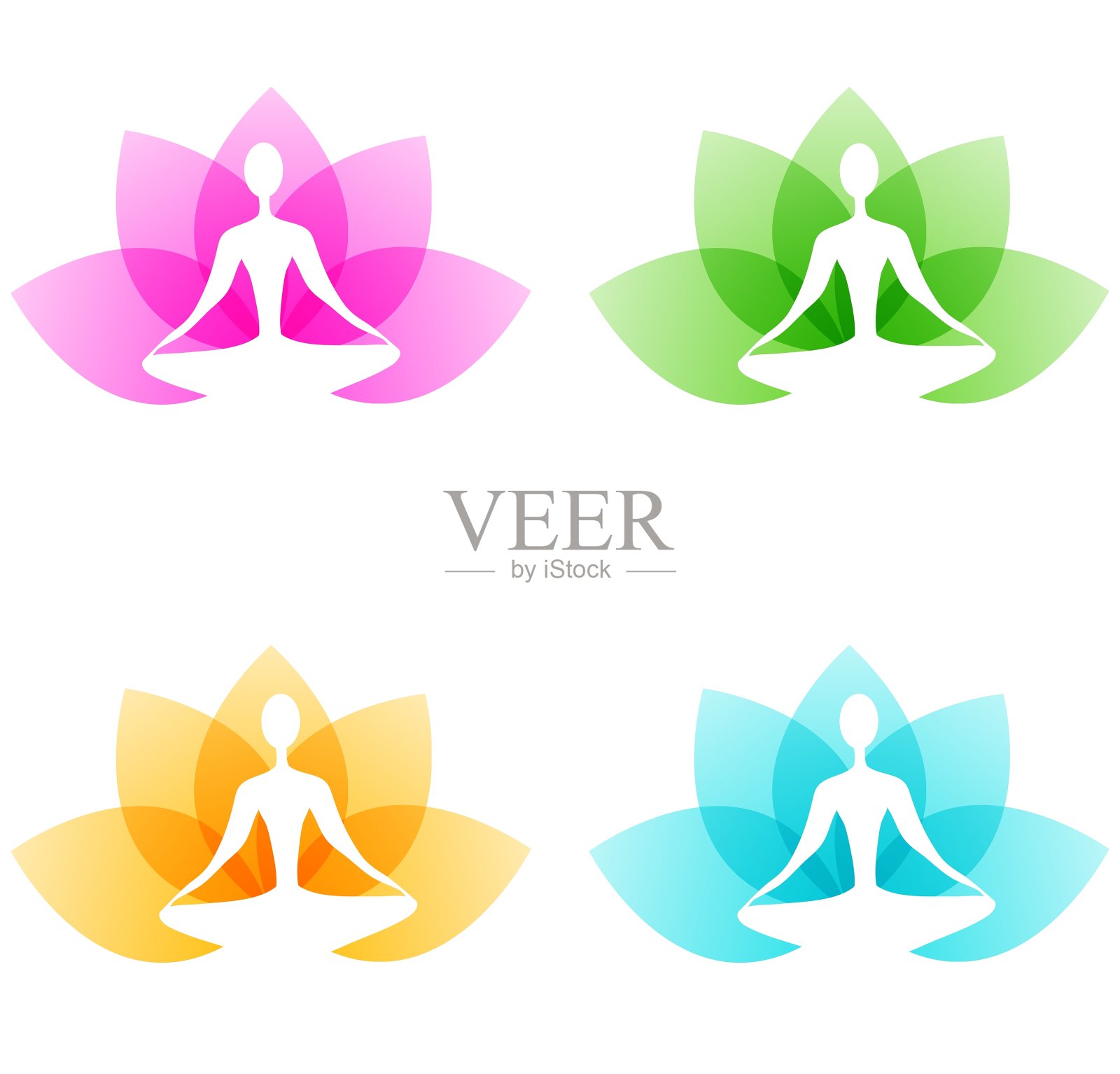 瑜伽的图标插画图片素材