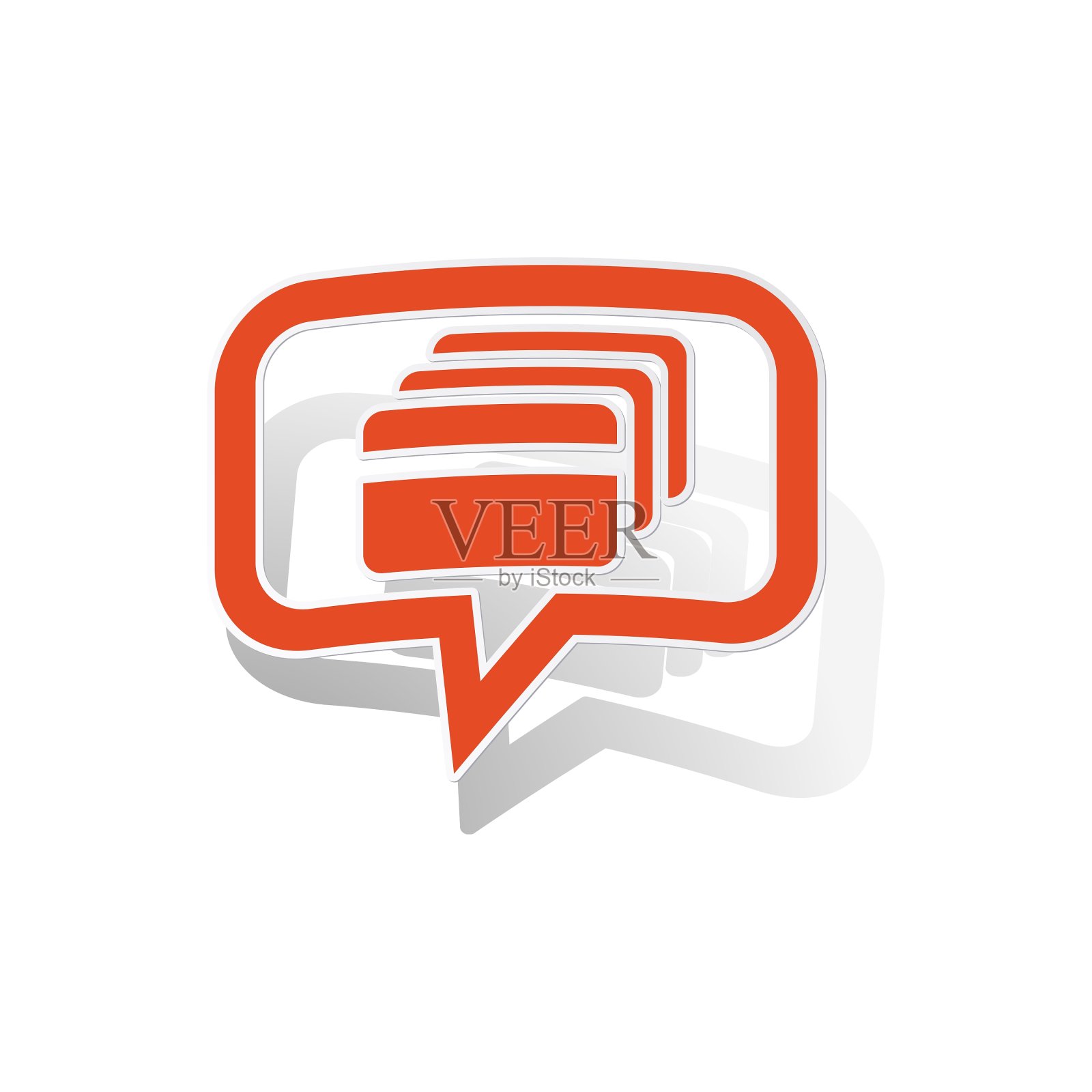 信用卡信息贴纸橙色图标素材