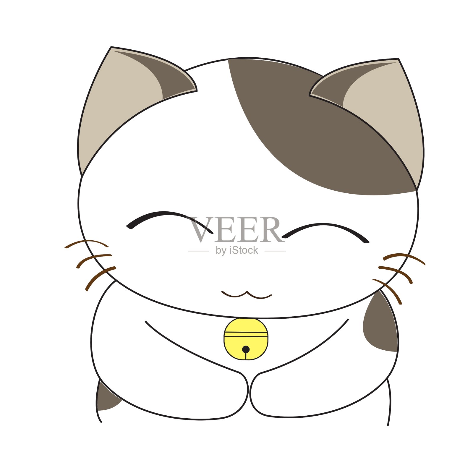 可爱的猫的性格设计元素图片