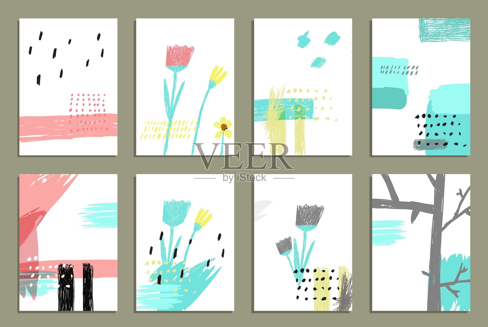 手绘设计插画图片素材