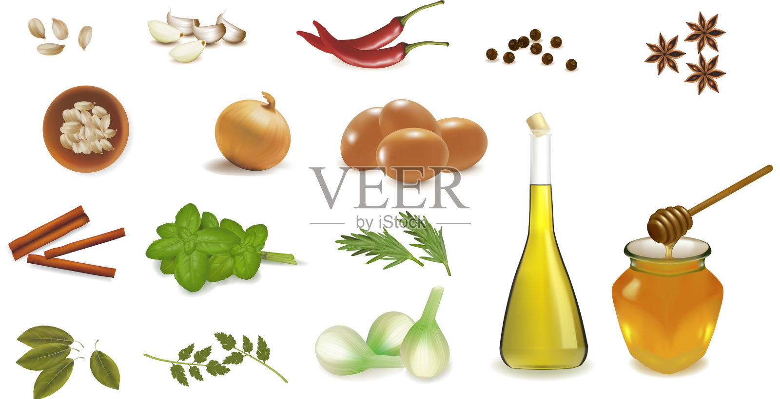 集团与香料插画图片素材