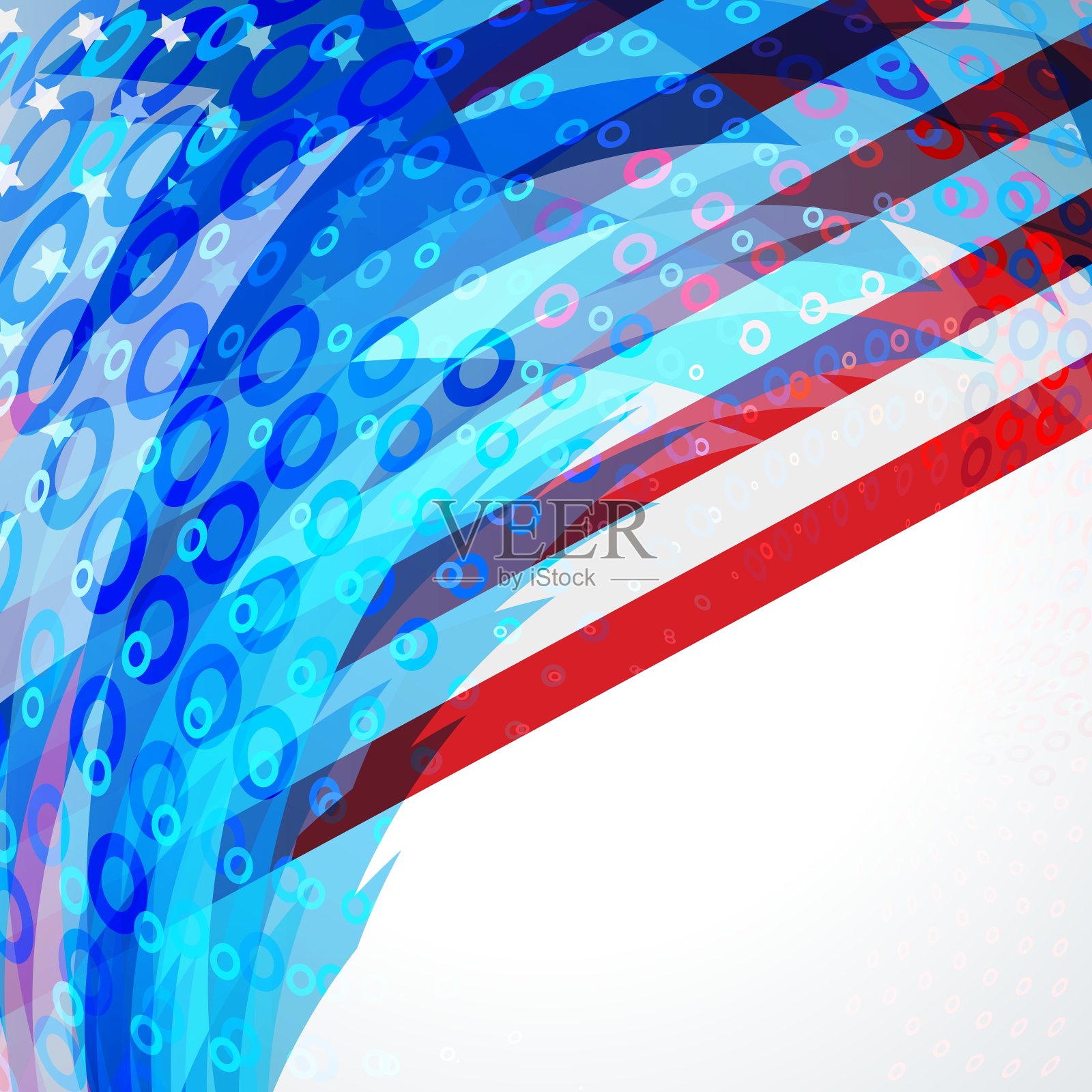 时尚的7月4日设计插画图片素材