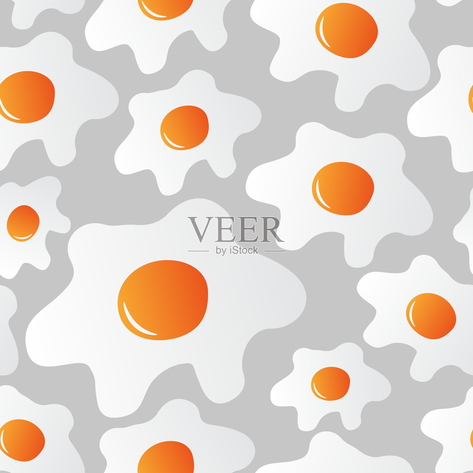 煎蛋食品为早餐无缝模式插画图片素材