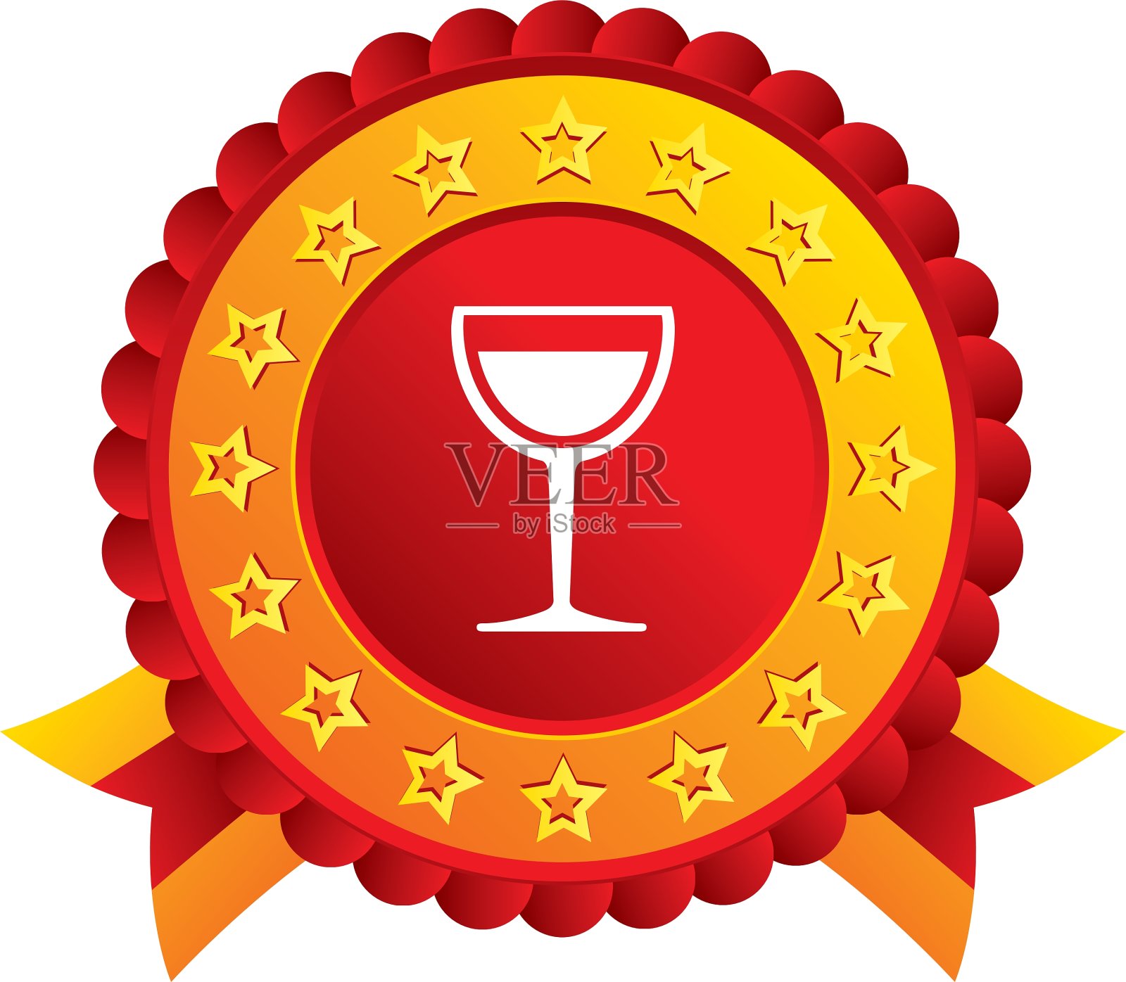 葡萄酒杯标志图标酒精饮料的象征设计元素图片