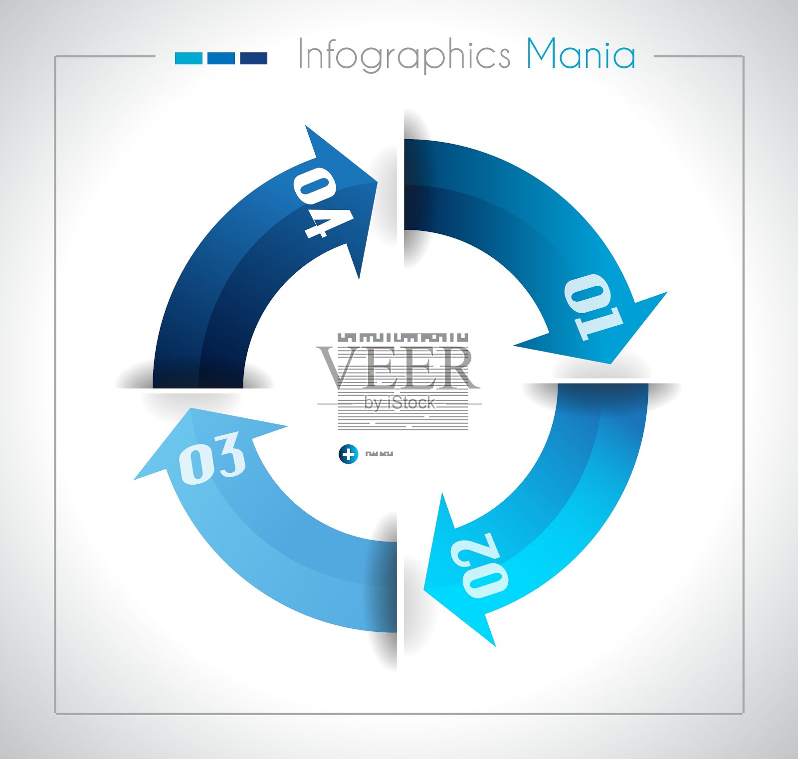 箭头图圆形蓝光设计模板素材