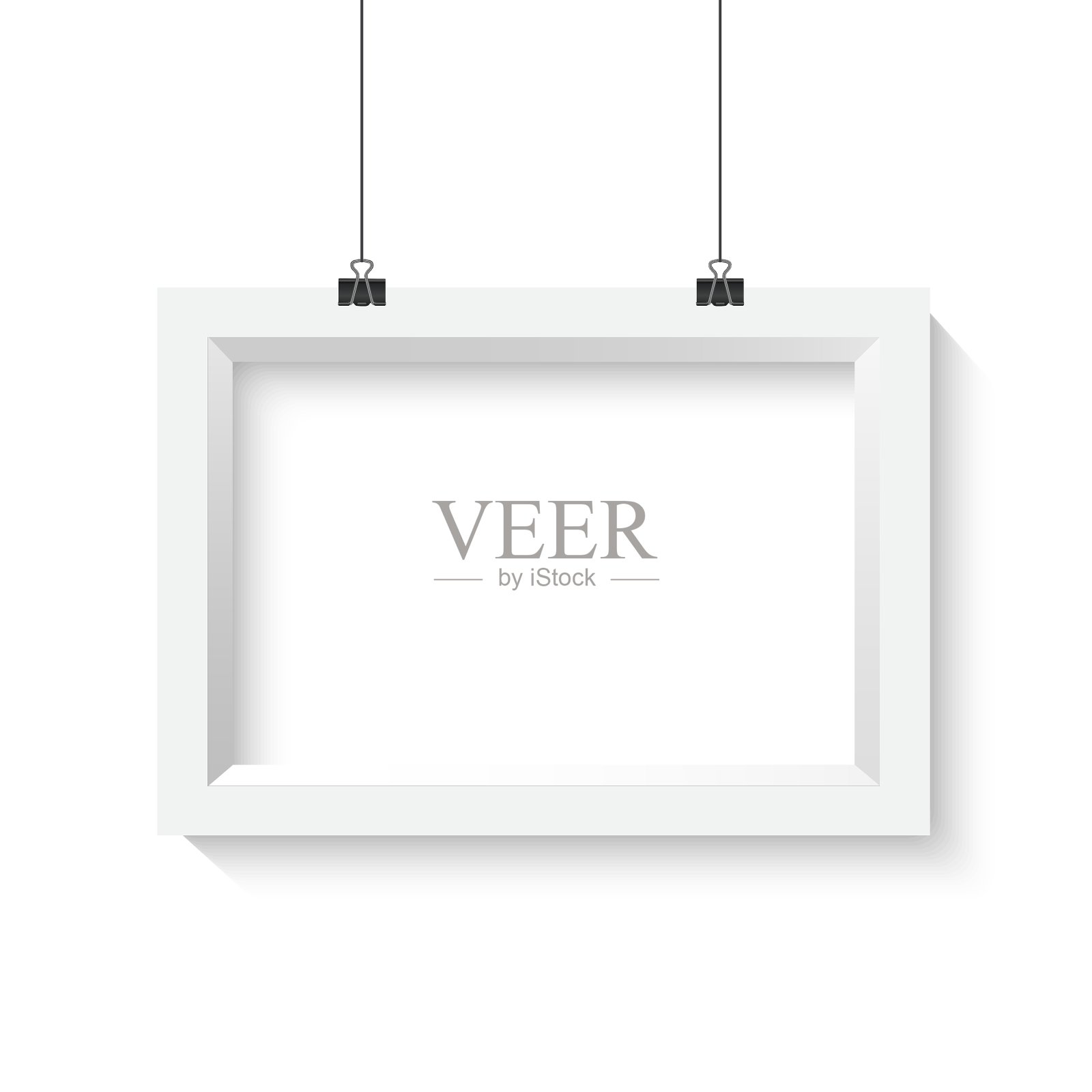 水平海报框架模型逼真设计元素图片