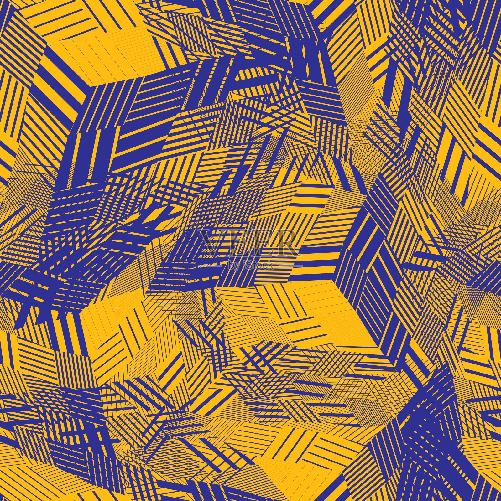 彩色无缝图案有平行线和插画图片素材