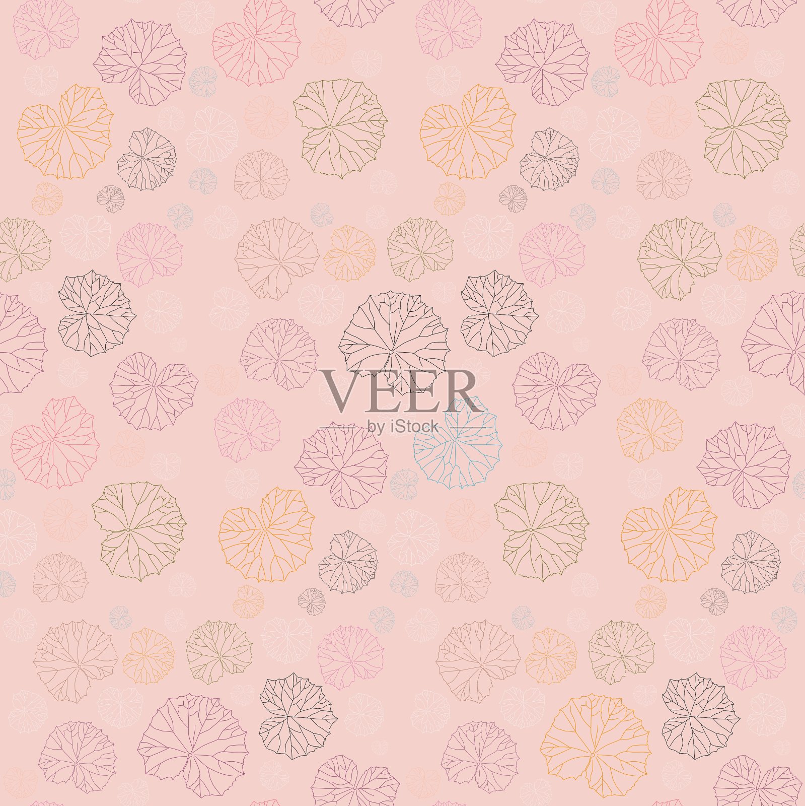 抽象牛蒡复古无缝背景插画图片素材