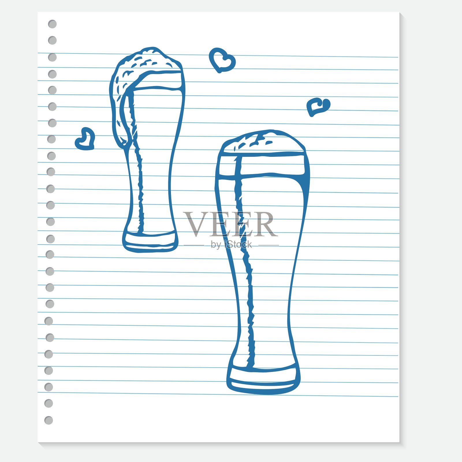 啤酒的草图插画图片素材