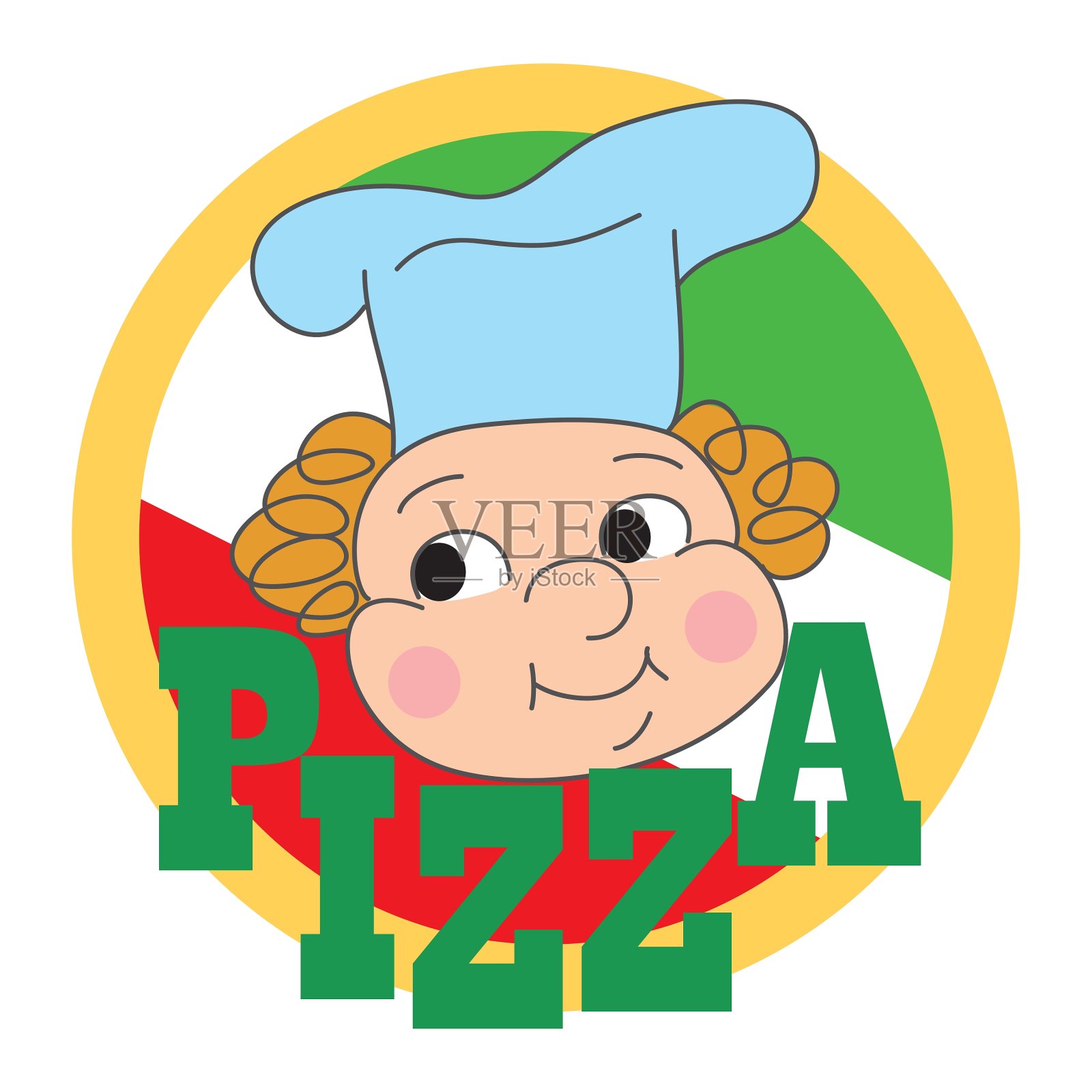 披萨的标签设计元素图片