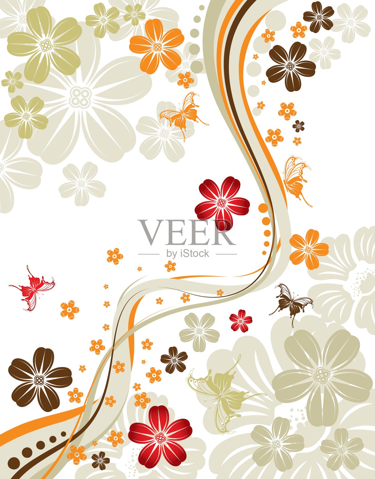 花的背景插画图片素材