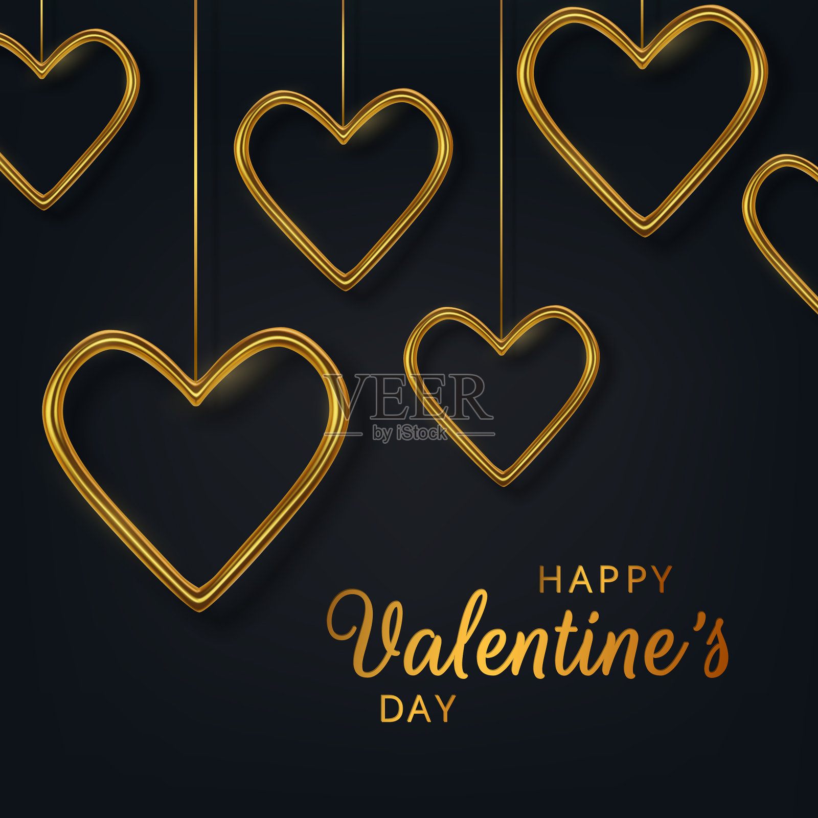 情人节贺卡现实3d插画图片素材