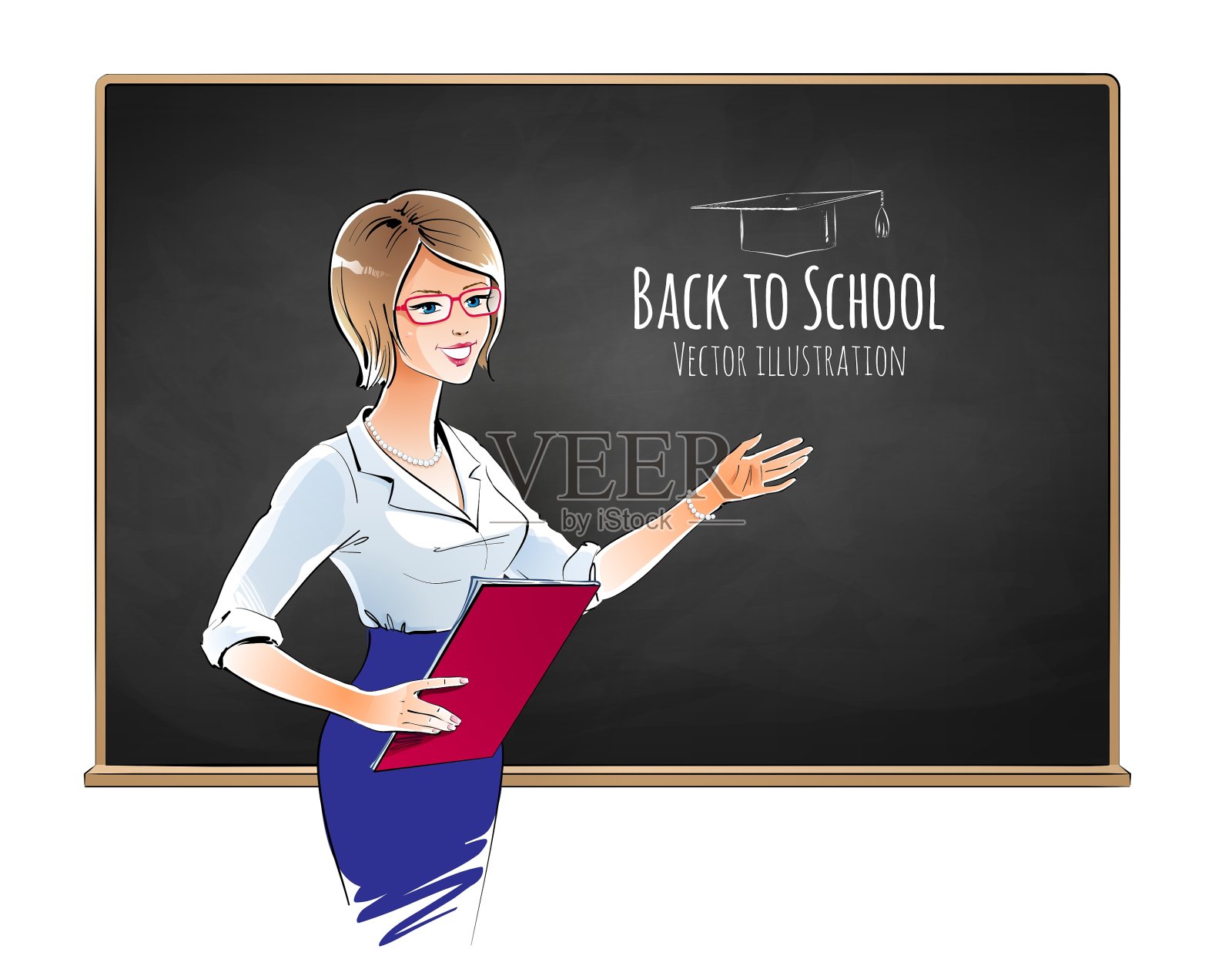 学校的老师插画图片素材