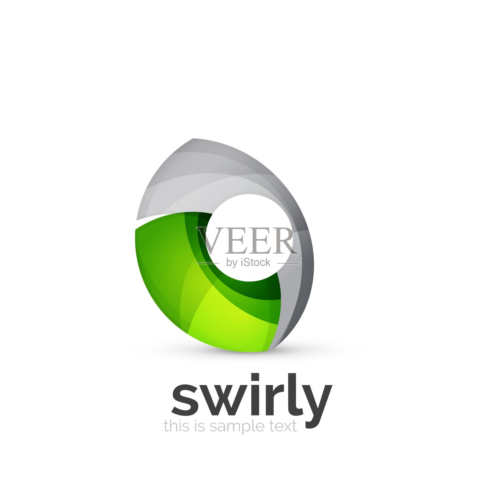 抽象旋涡圆形标志模板设计元素图片