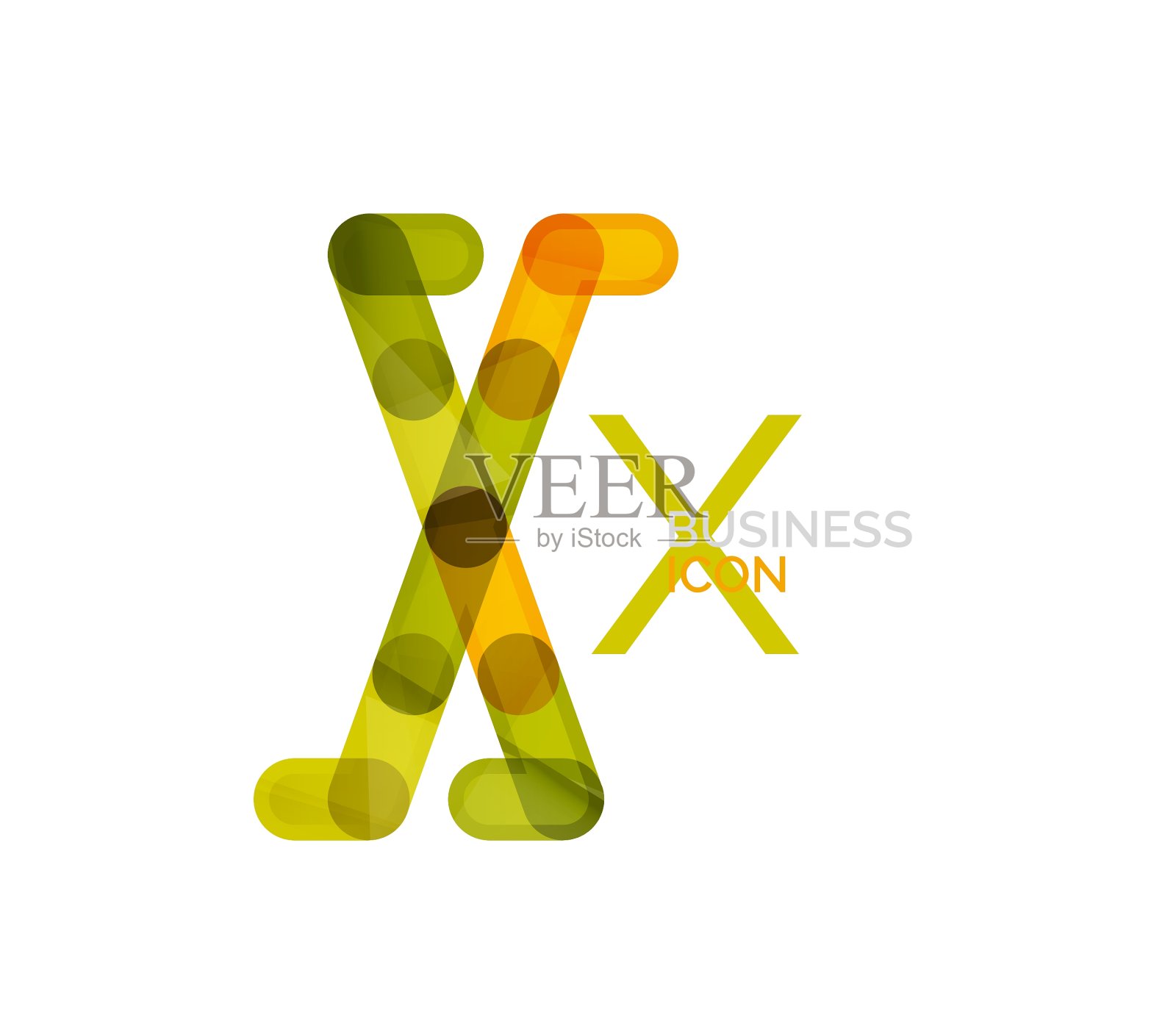 最小的X字体或字母标志设计设计元素图片