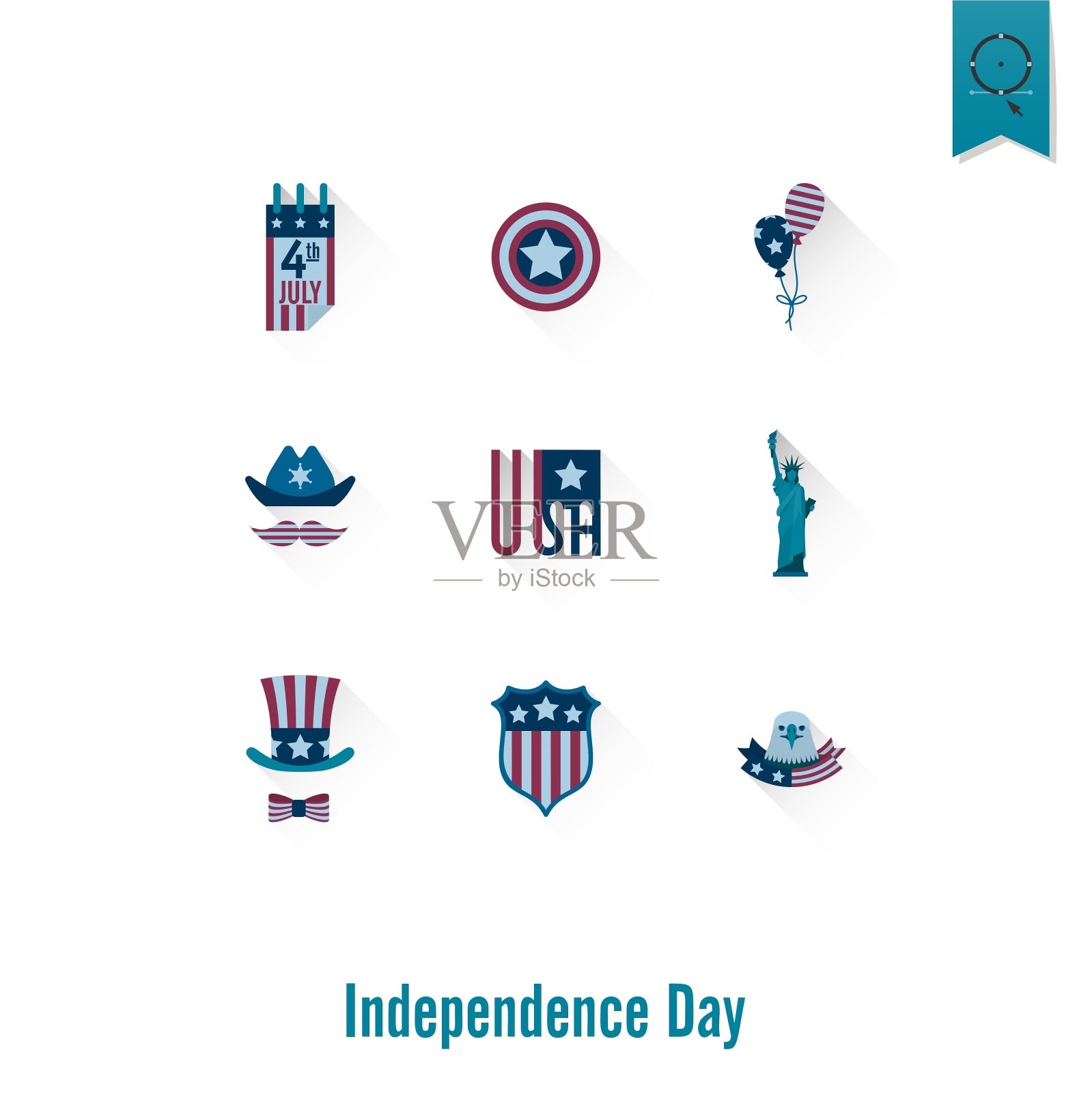 美国独立日插画图片素材