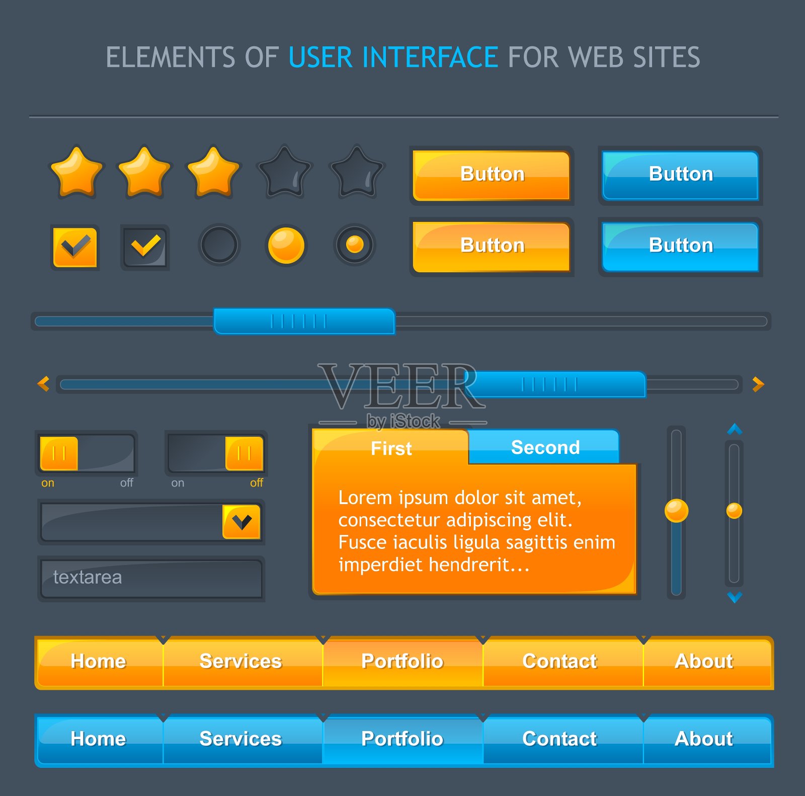 的用户界面插画图片素材