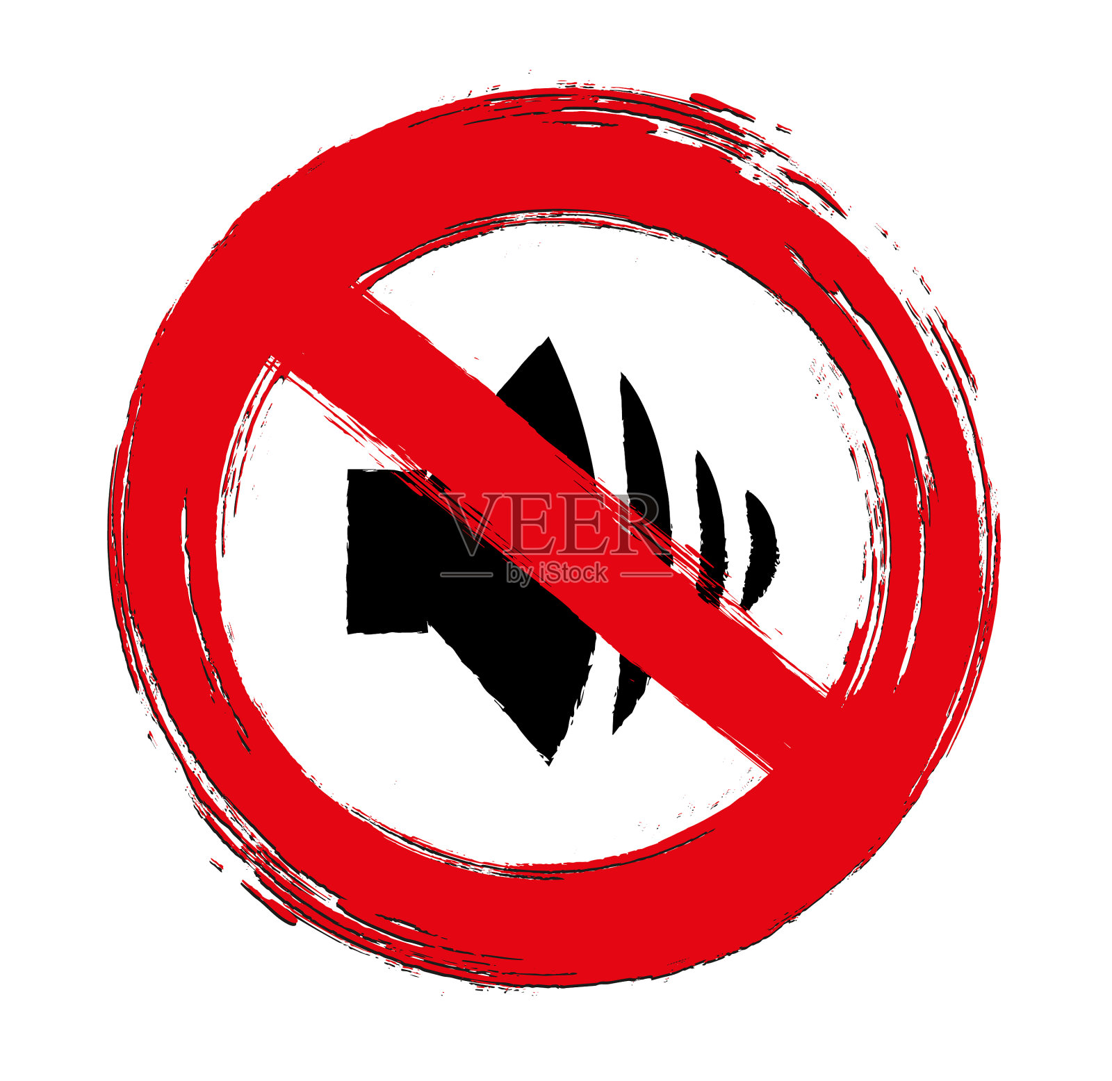 没有声音标志图标插画图片素材