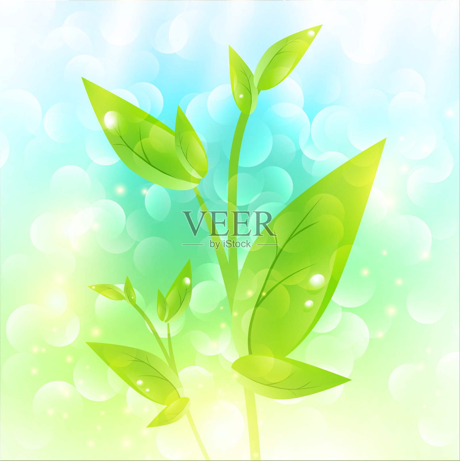 绿色的萌芽插画图片素材