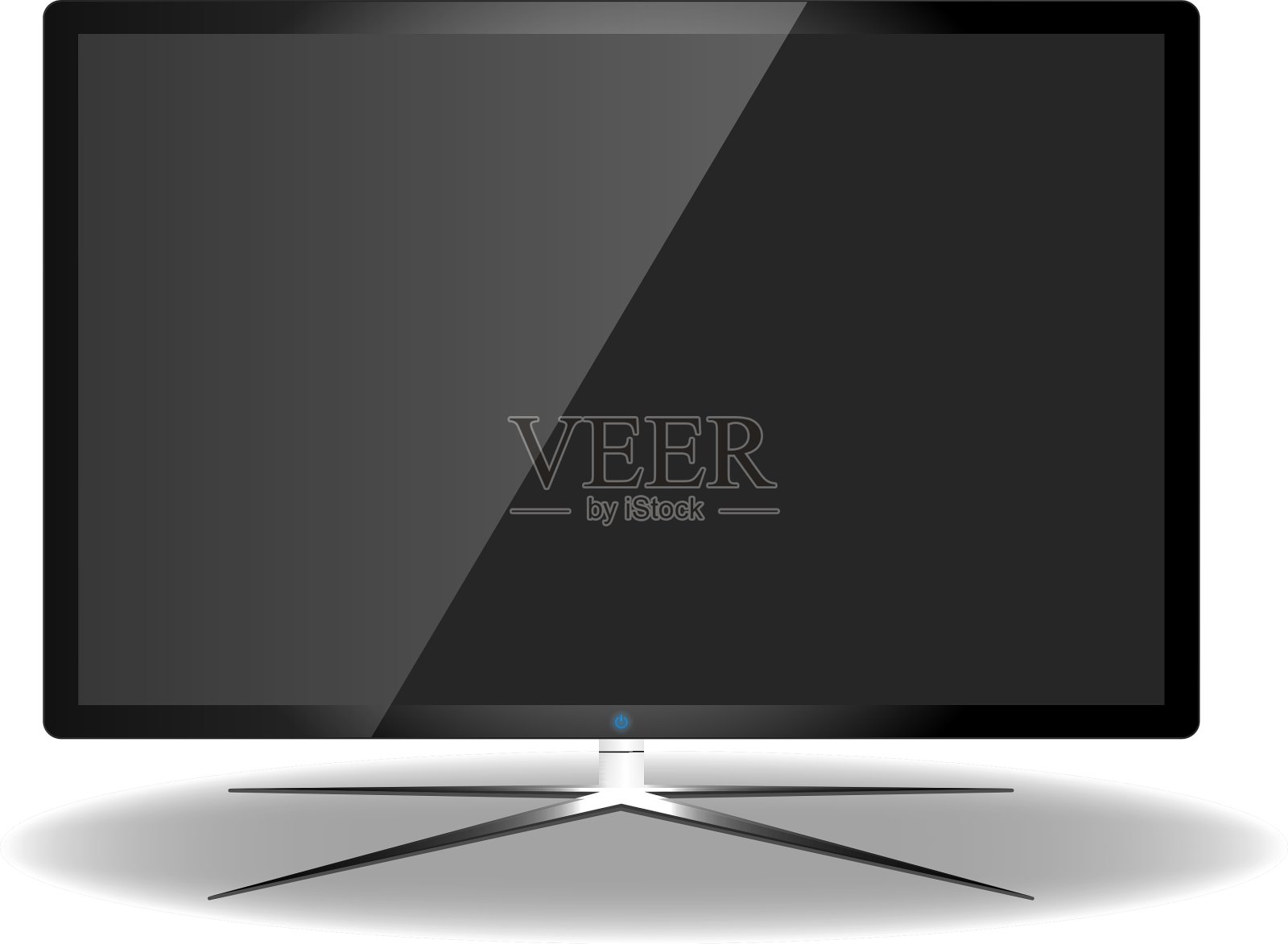 桌上电脑键盘特写镜头插画图片素材