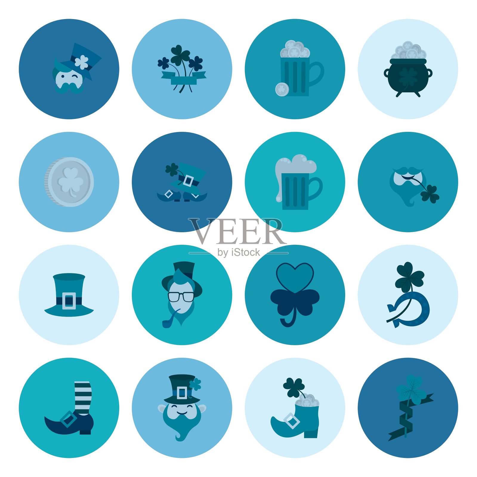 圣帕特里克节图标设置图标素材