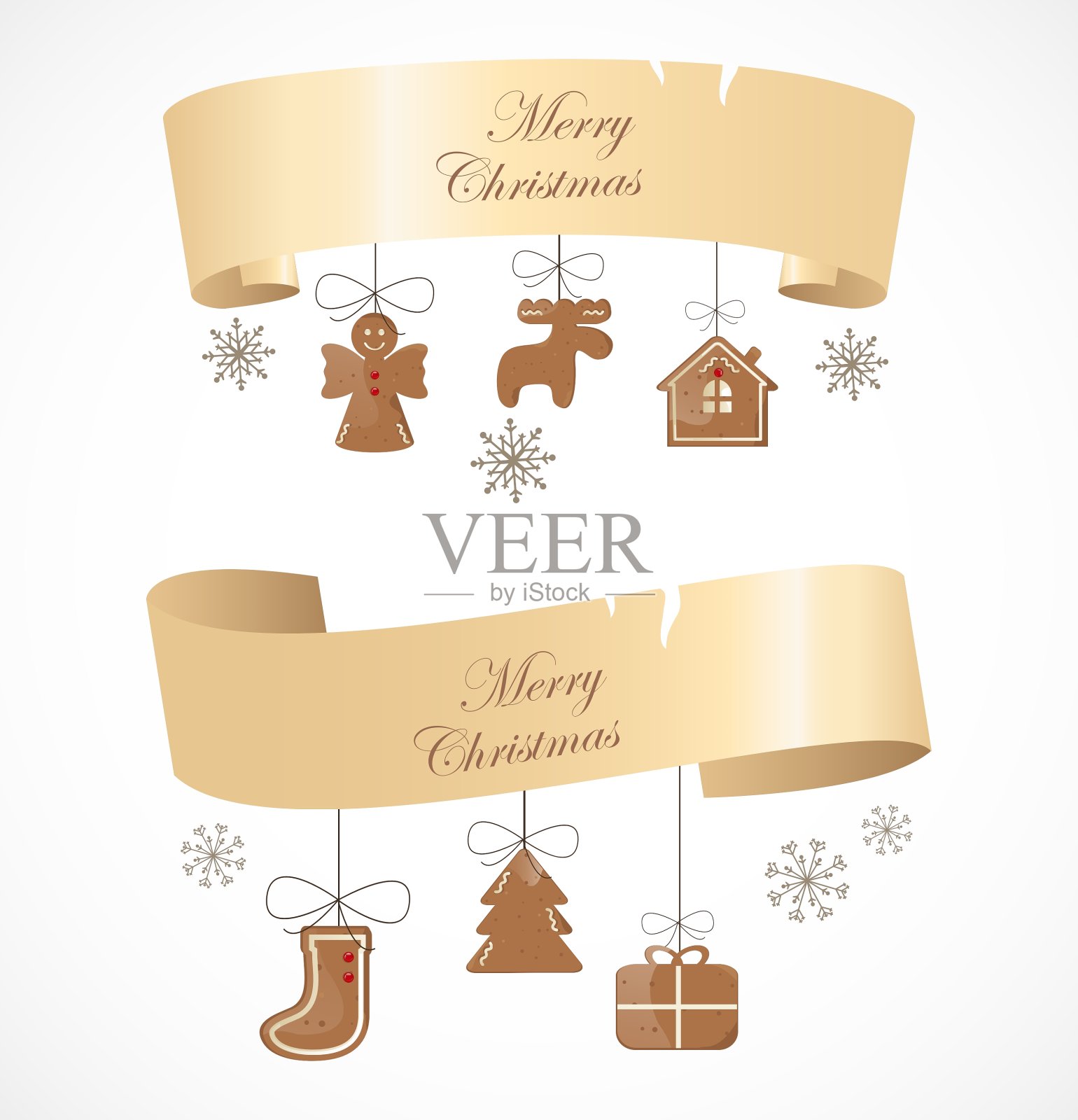 圣诞标语插画图片素材