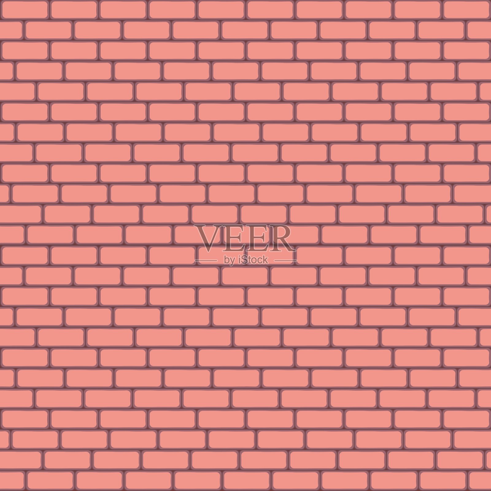 粉红砖墙无缝背景纹理插画图片素材
