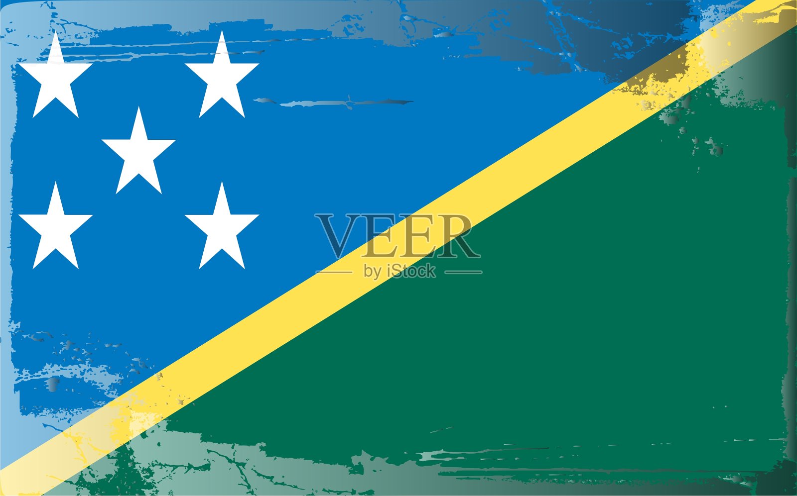 所罗门群岛国旗插画图片素材