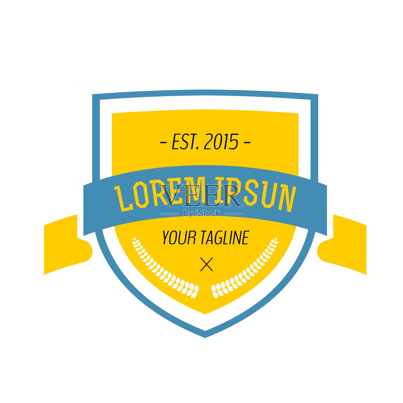 复古风格的盾牌图标设计元素图片