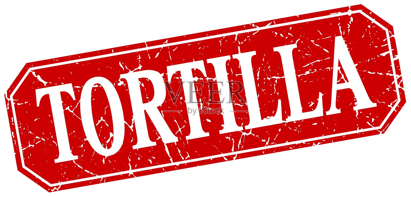 玉米饼红广场复古垃圾隔离标志插画图片素材