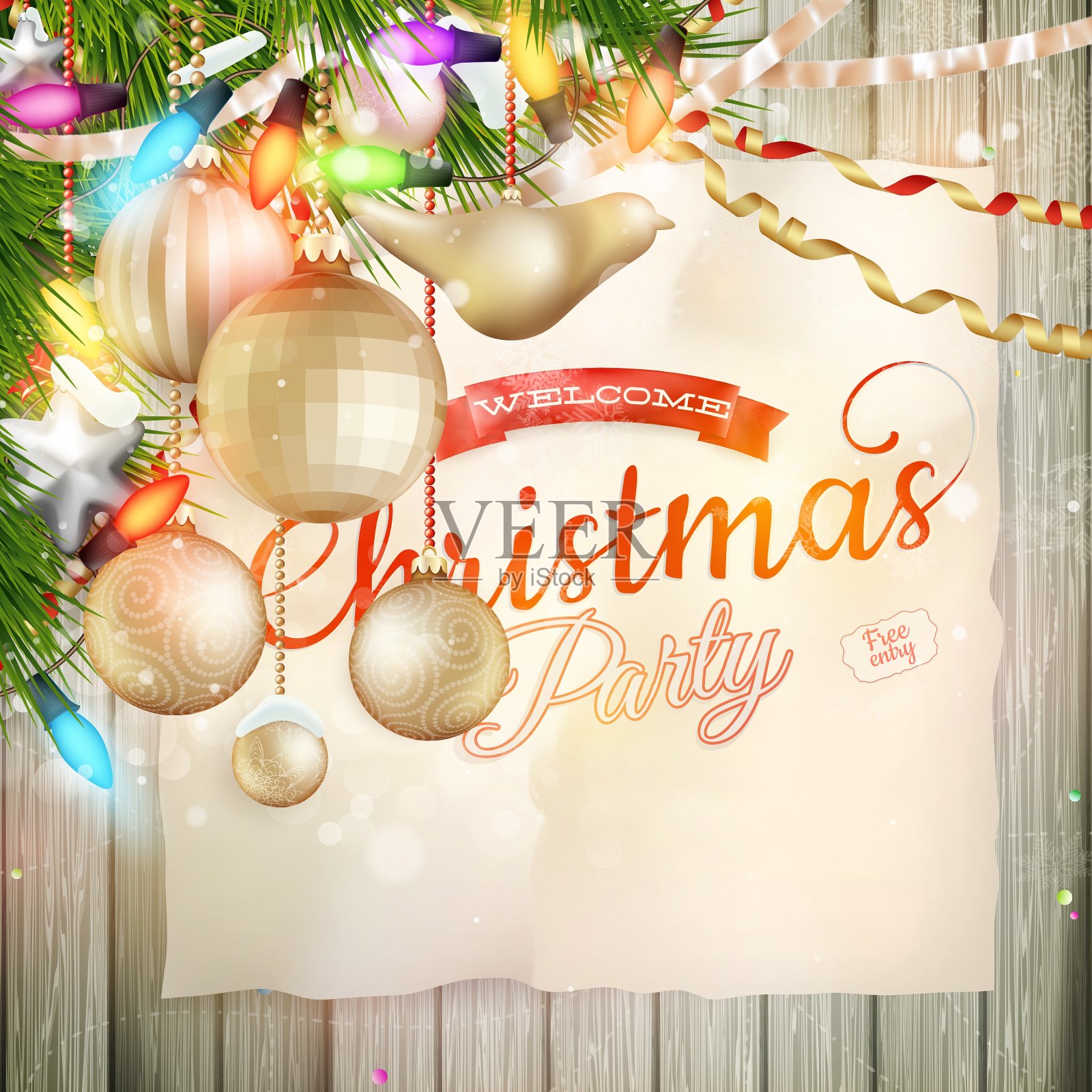 圣诞贺卡EPS 10设计模板素材